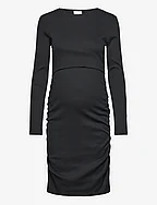 MLEMILY JUNE LS JRS SHORT DRESS 2F - BLACK