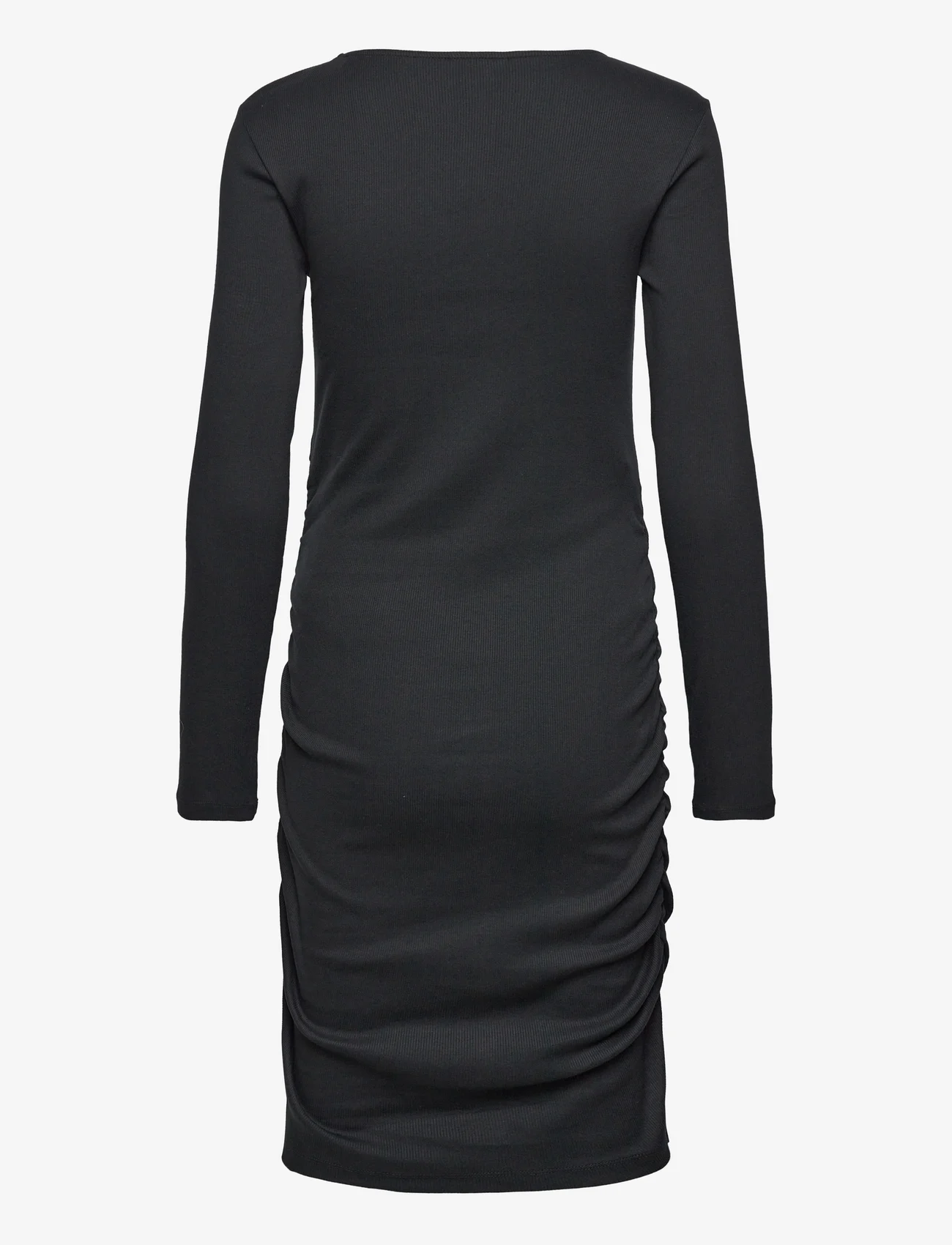 Mamalicious - MLEMILY JUNE LS JRS SHORT DRESS 2F - sukienki do kolan i midi - black - 1