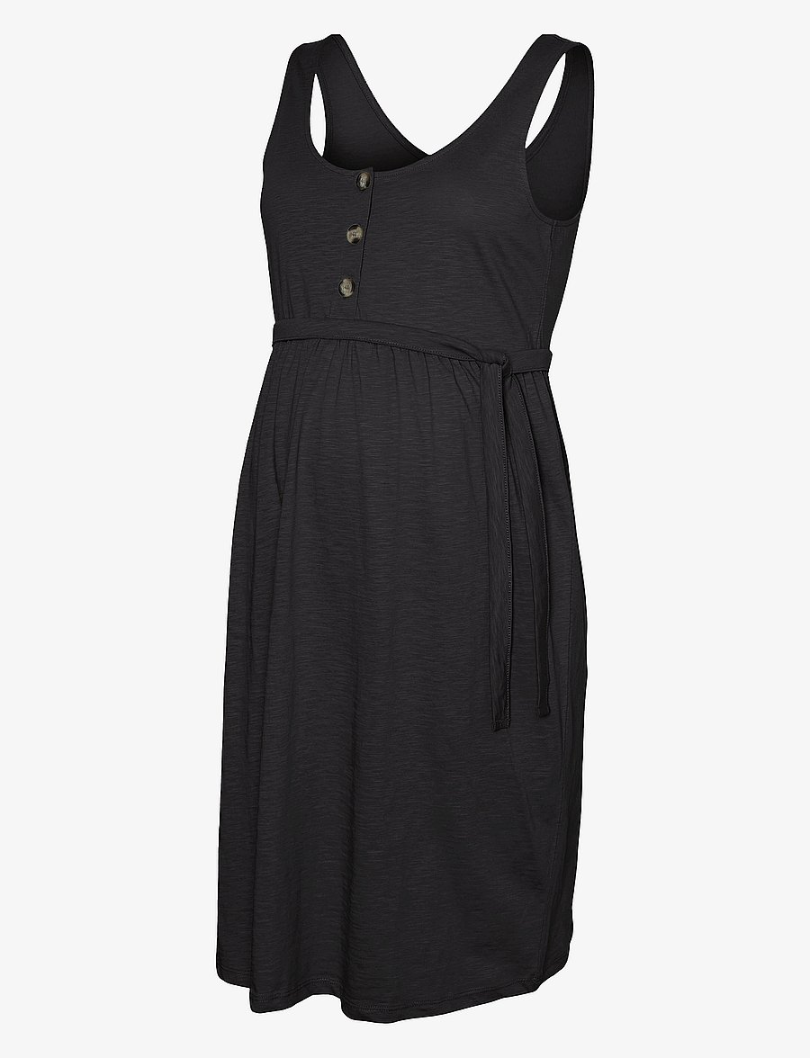 Mamalicious - MLEVI LIA SL JRS ABK DRESS 2F - midi kjoler - black - 1