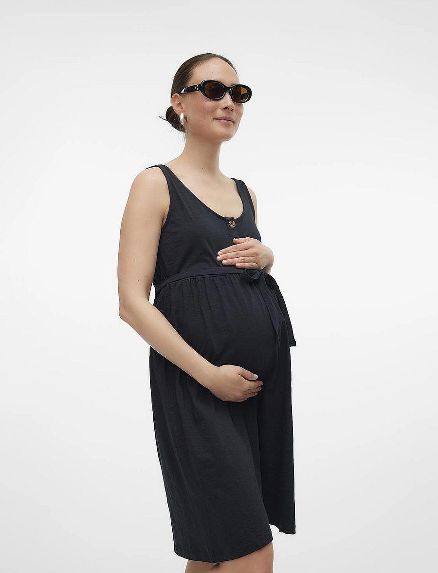 Mamalicious - MLEVI LIA SL JRS ABK DRESS 2F - midi kjoler - black - 0