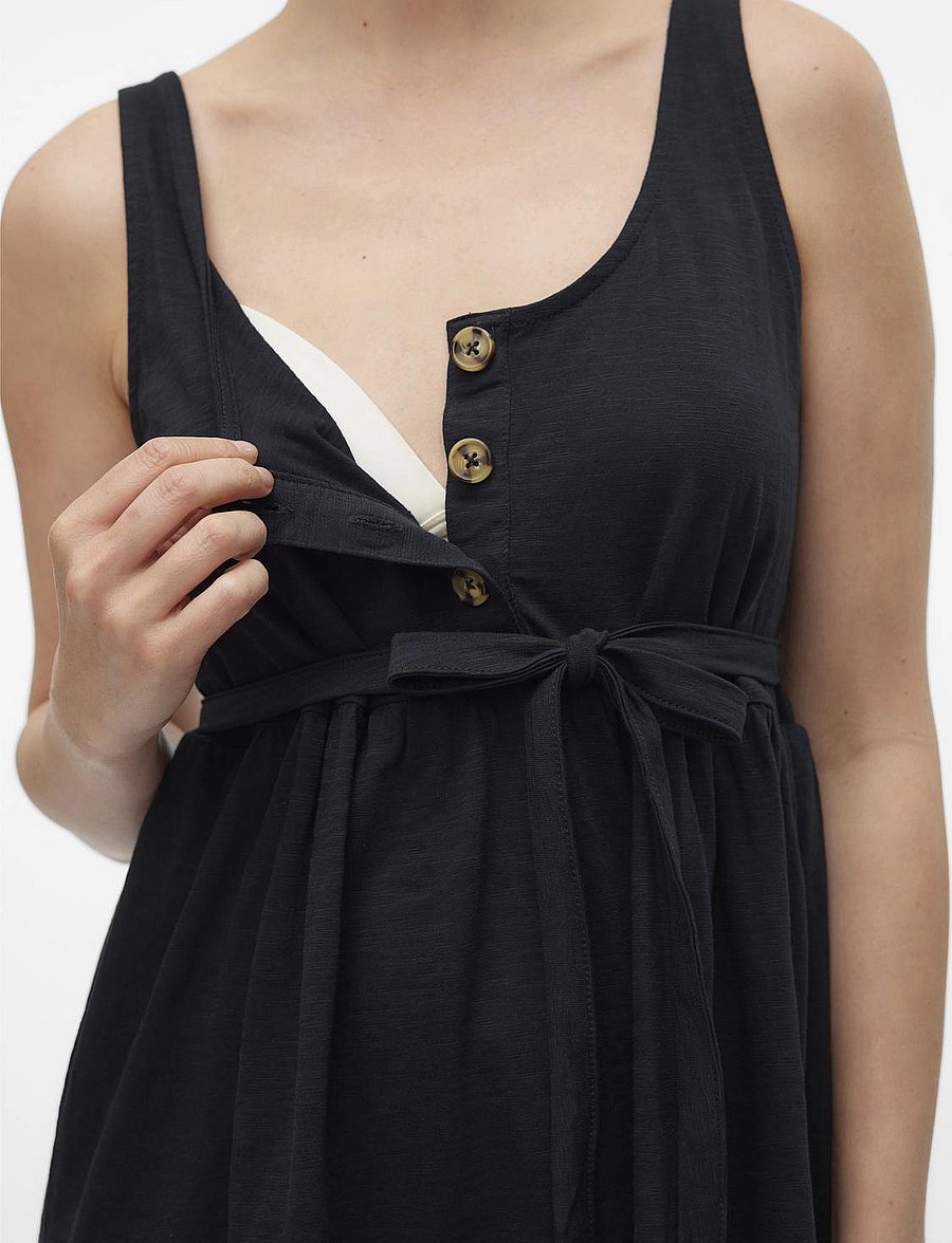 Mamalicious - MLEVI LIA SL JRS ABK DRESS 2F - midi kjoler - black - 3
