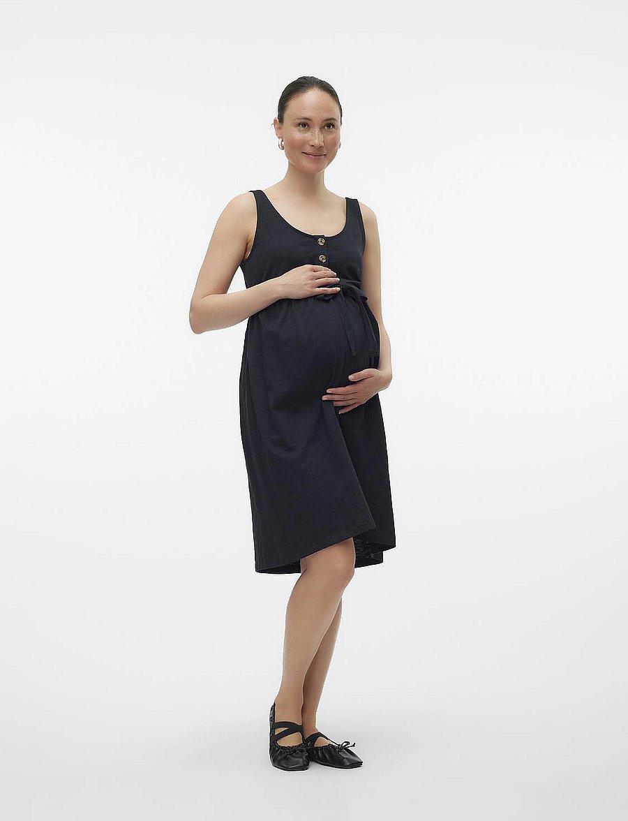 Mamalicious - MLEVI LIA SL JRS ABK DRESS 2F - midi kjoler - black - 4