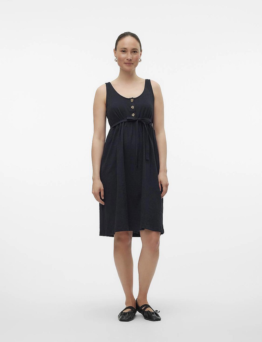 Mamalicious - MLEVI LIA SL JRS ABK DRESS 2F - midi kjoler - black - 5