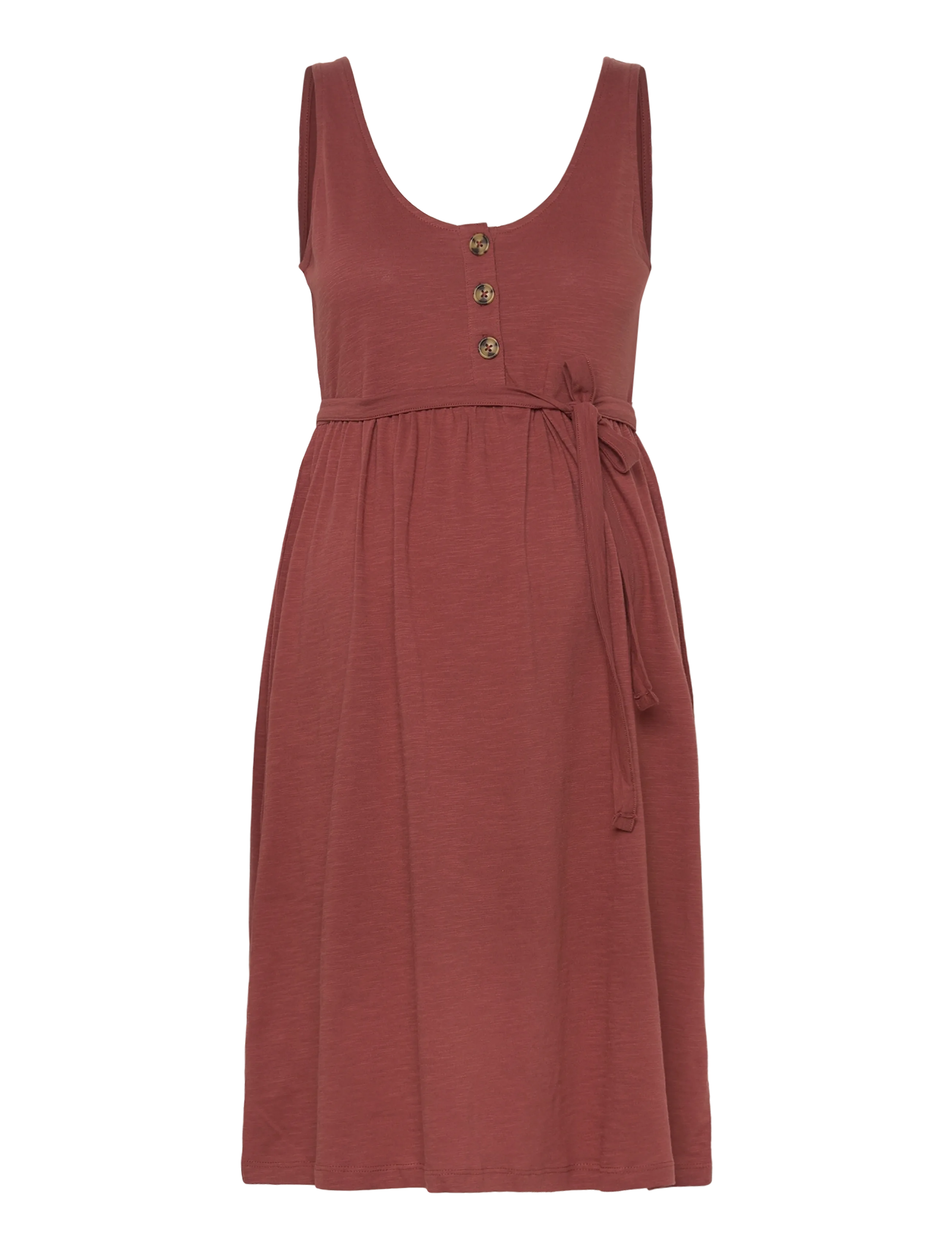 Mamalicious MLEVI LIA S/L JRS ABK DRESS 2F A. NOOS - Babyprodukte - MAHOGANY / pink/rose