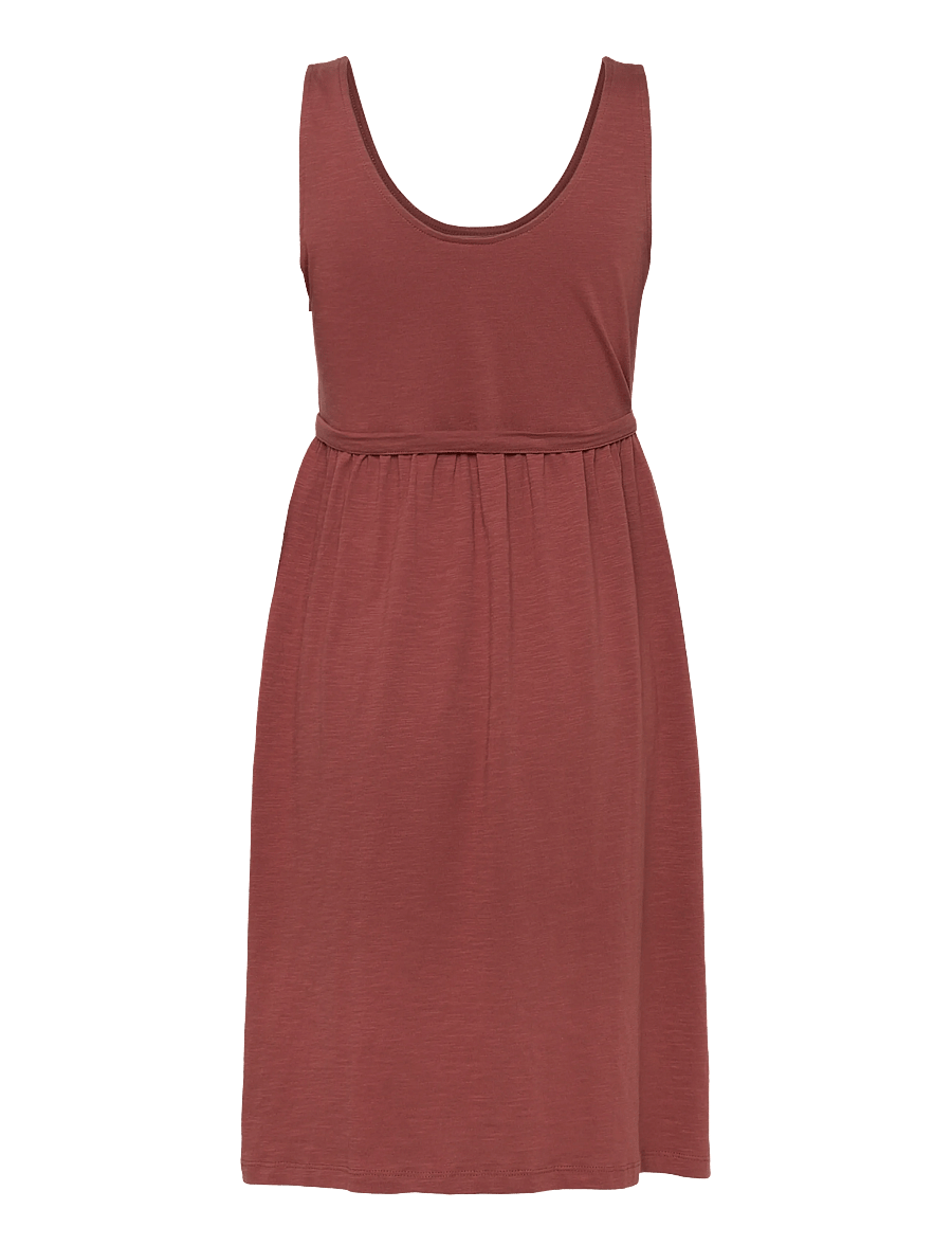 Mamalicious - MLEVI LIA SL JRS ABK DRESS 2F - midikleidid - mahogany - 2