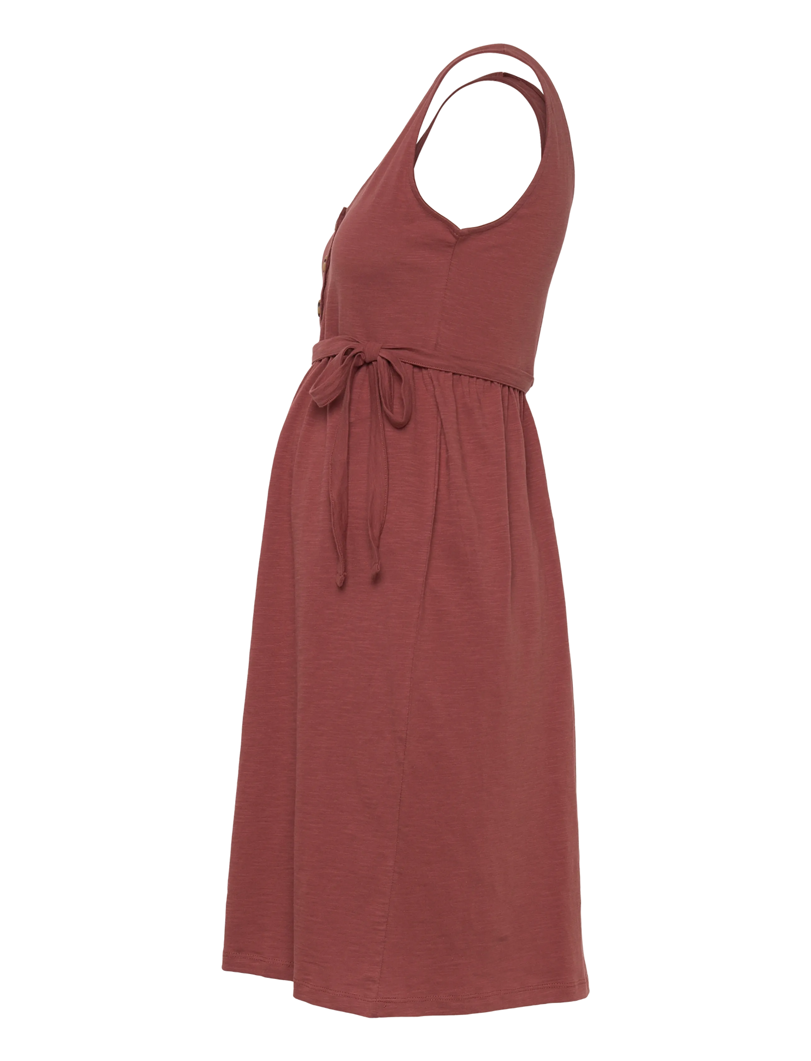 Mamalicious - MLEVI LIA S/L JRS ABK DRESS 2F A. NOOS - robes midi - mahogany - 4