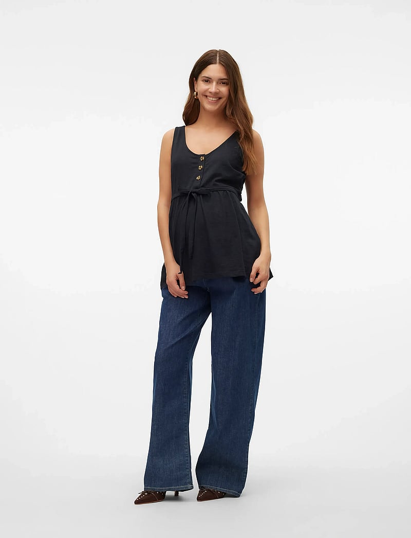 Mamalicious - MLEVI LIA S/L JRS TOP 2F A. NOOS - Ärmellose blusen - black - 3