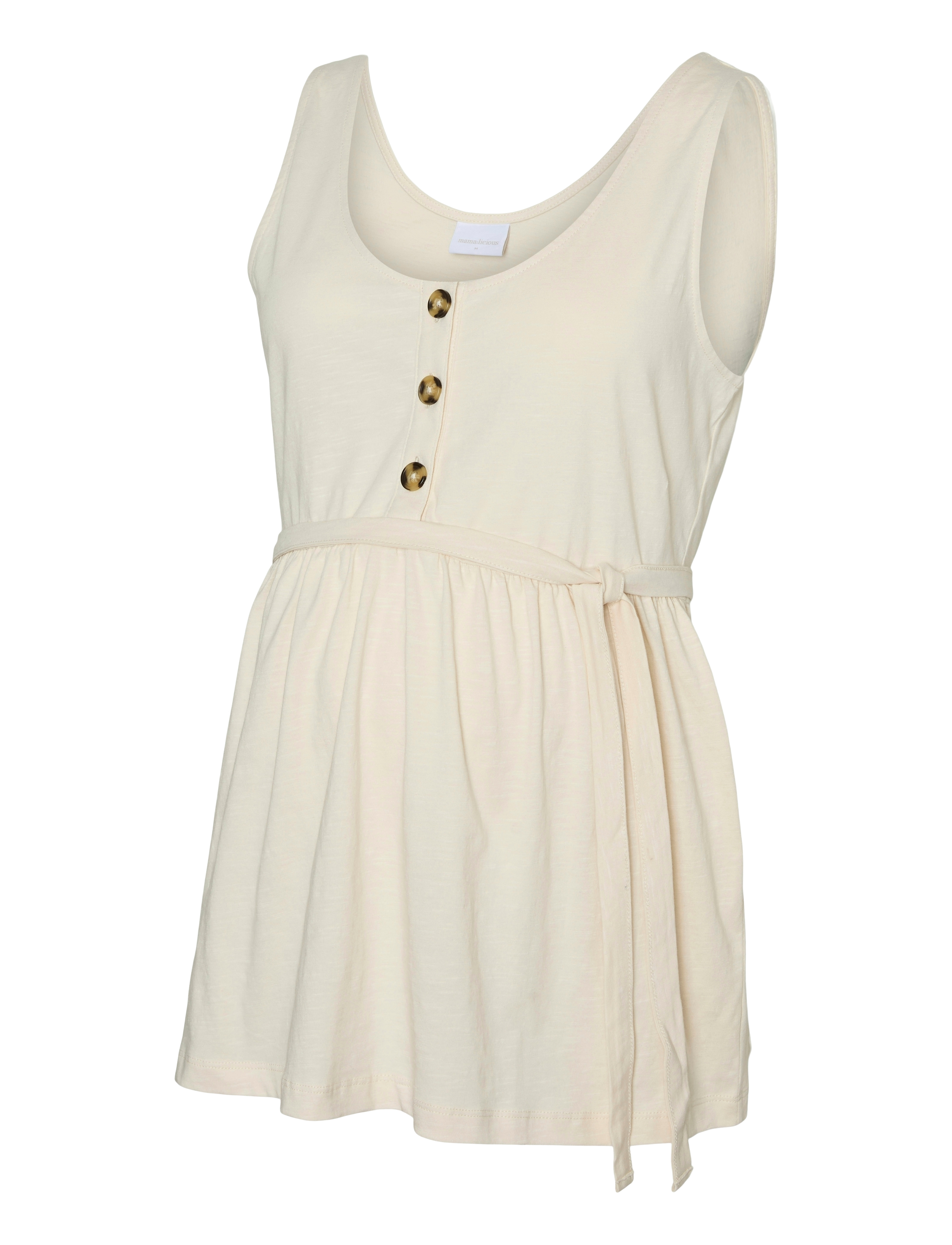 Mamalicious MLEVI LIA S/L JRS TOP 2F A. NOOS - Kleidung - WHITECAP GRAY / cream