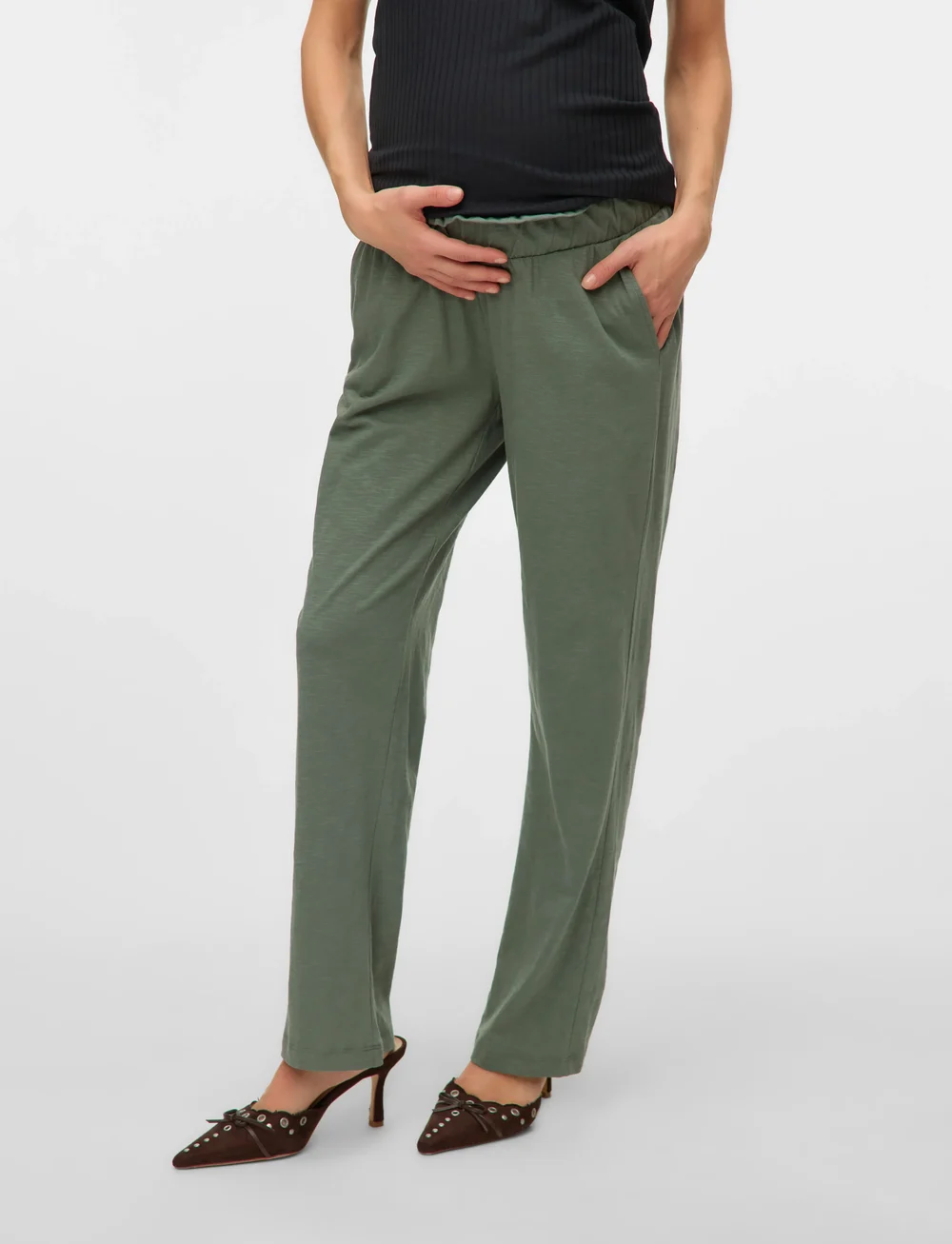 Mamalicious - MLIVY JRS PANTS NOOS - underdele - agave green - 0