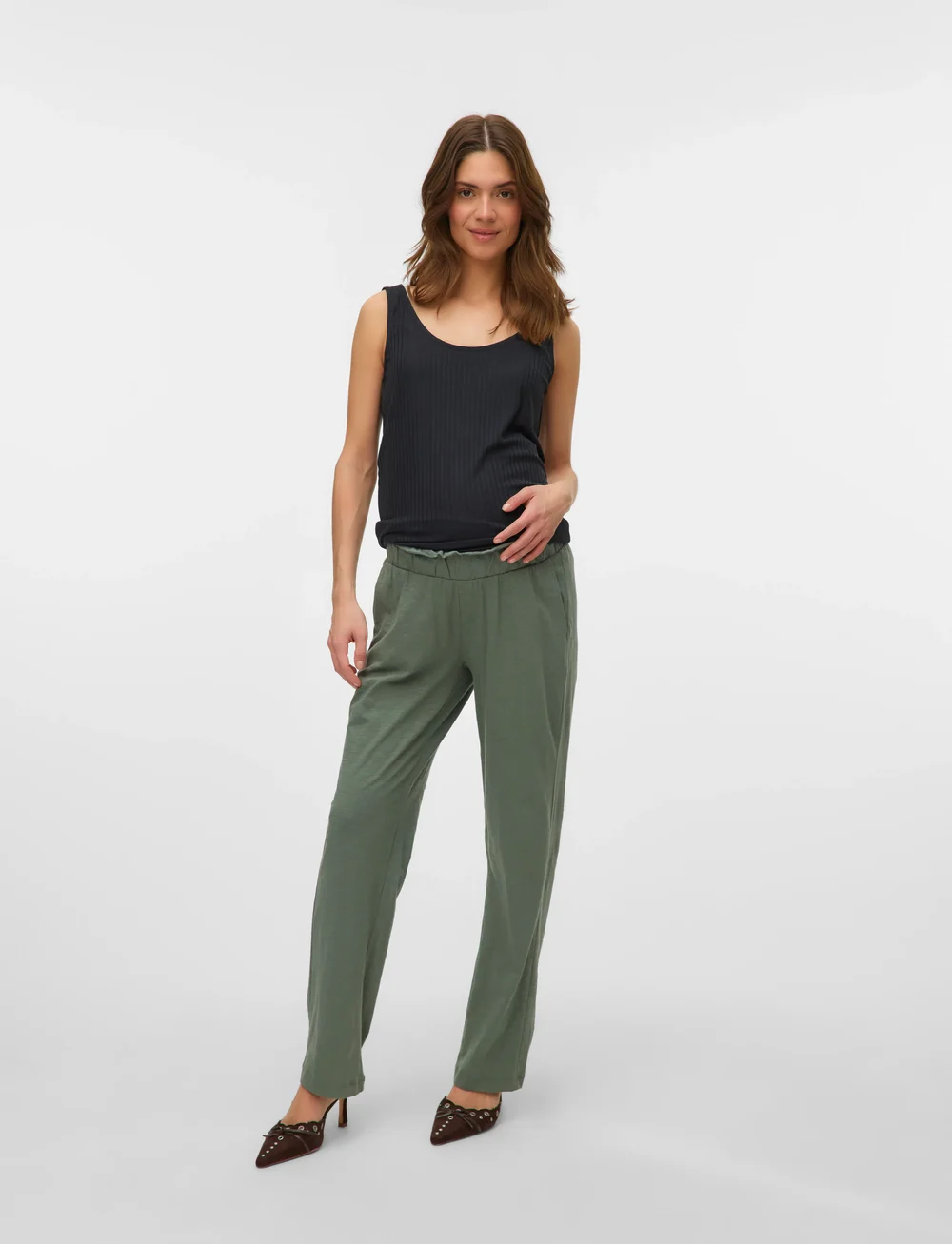 Mamalicious - MLIVY JRS PANTS NOOS - underdele - agave green - 3