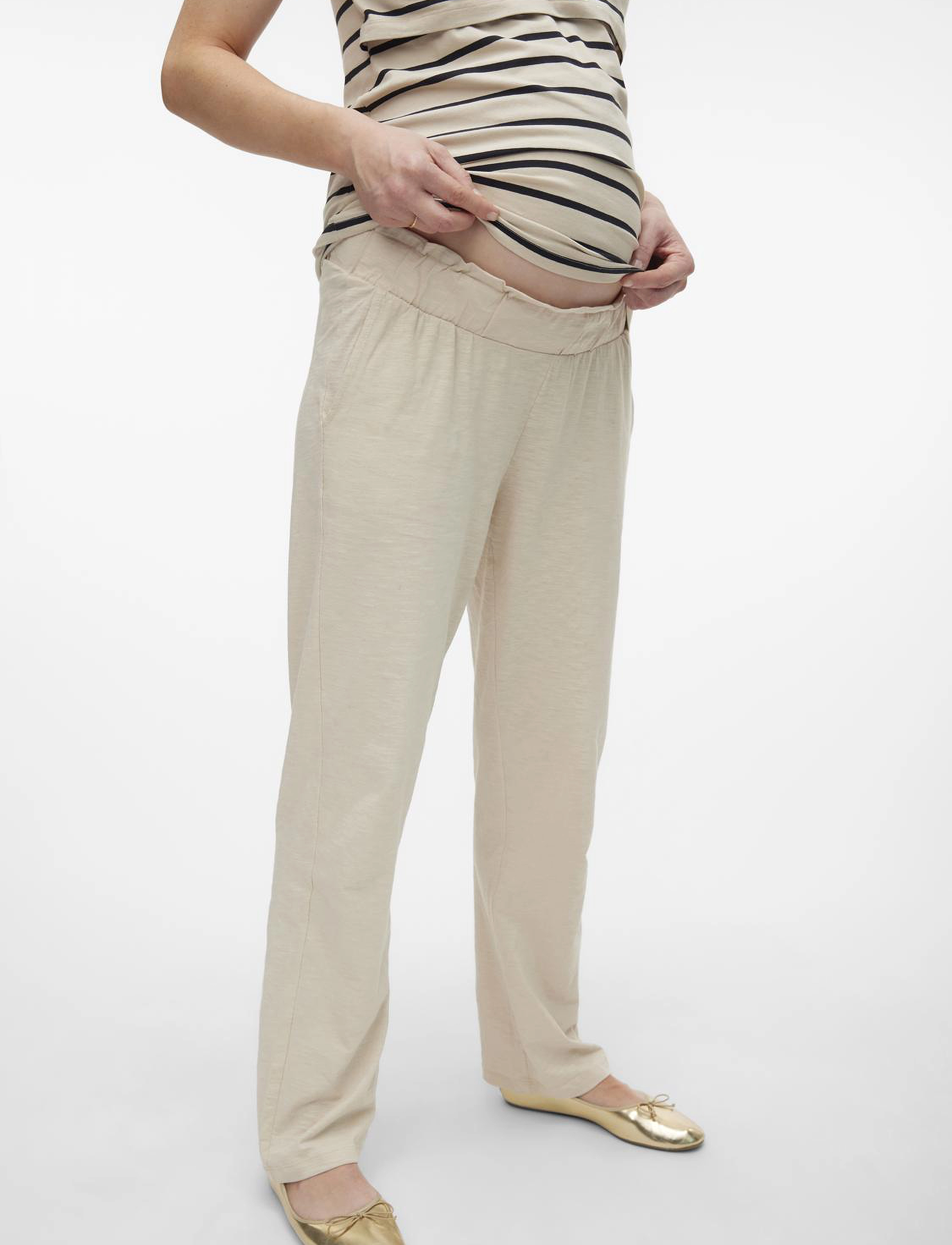 Mamalicious mlivy Jrs Pants Noos, XXL, Cream, Bukser > Joggers, Dame