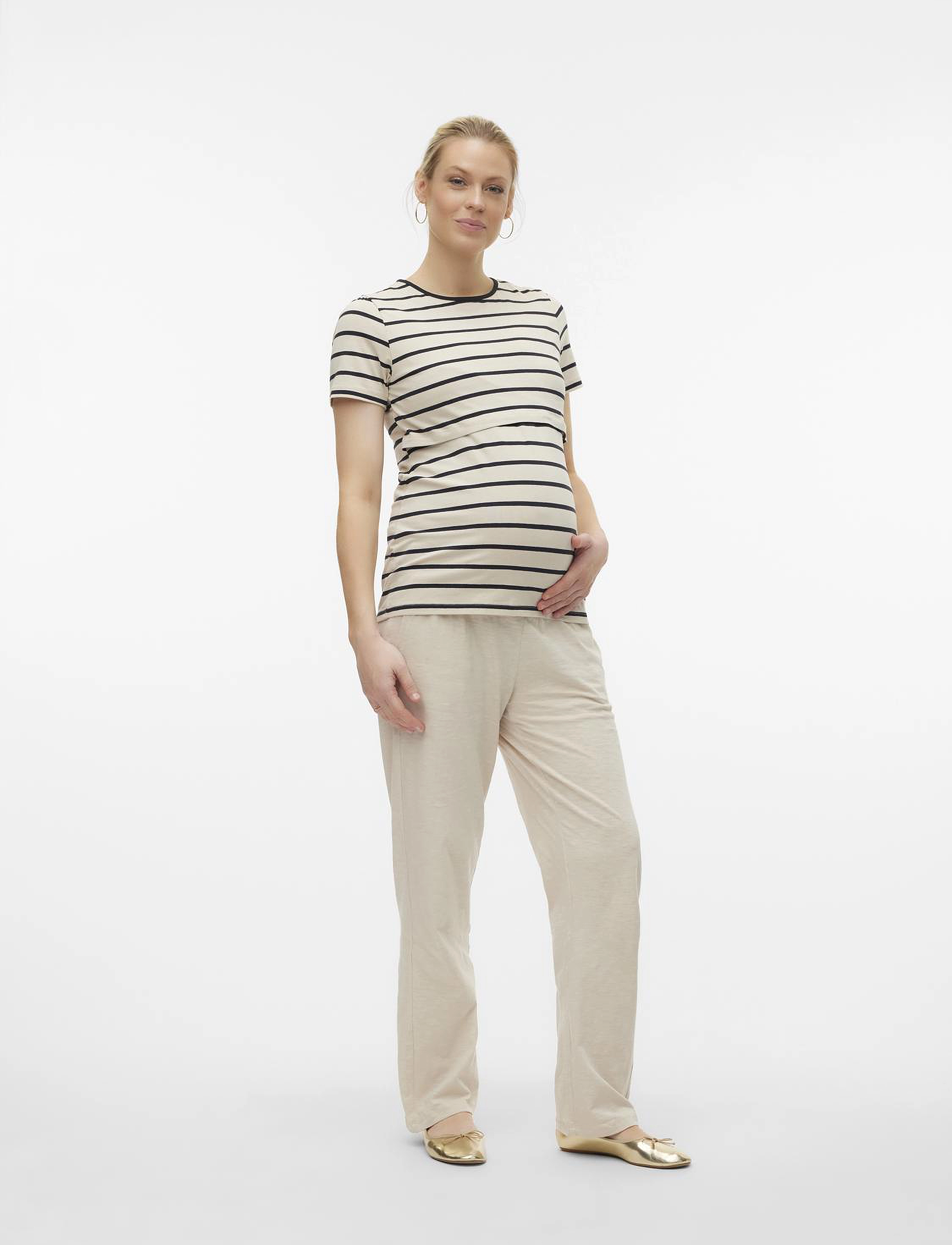 Mamalicious - MLIVY JRS PANTS NOOS - sirge säärega püksid - french oak - 4