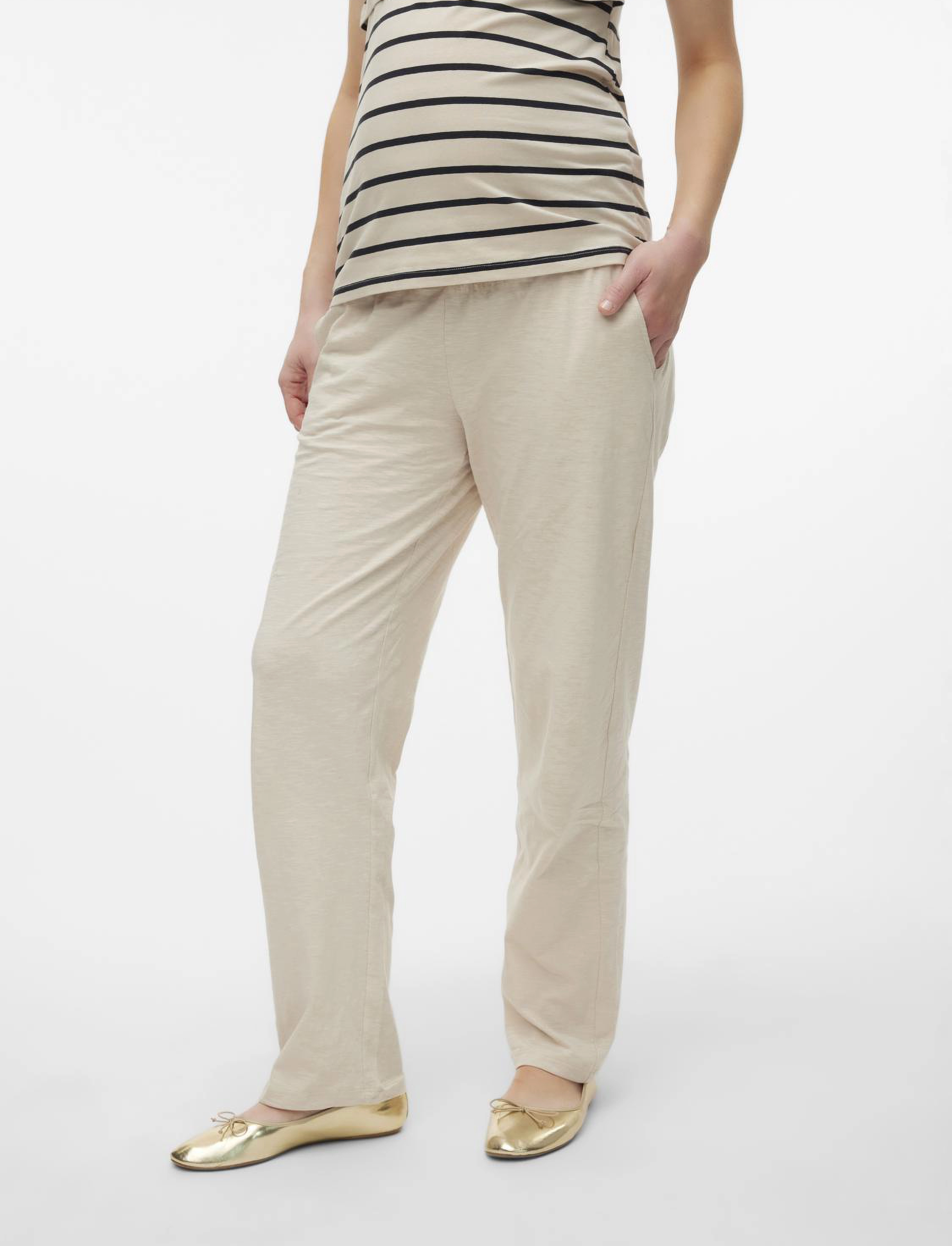 Mamalicious - MLIVY JRS PANTS NOOS - sirge säärega püksid - french oak - 5