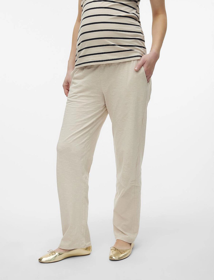Mamalicious - MLIVY JRS PANTS NOOS - hose mit geradem bein - french oak - 5