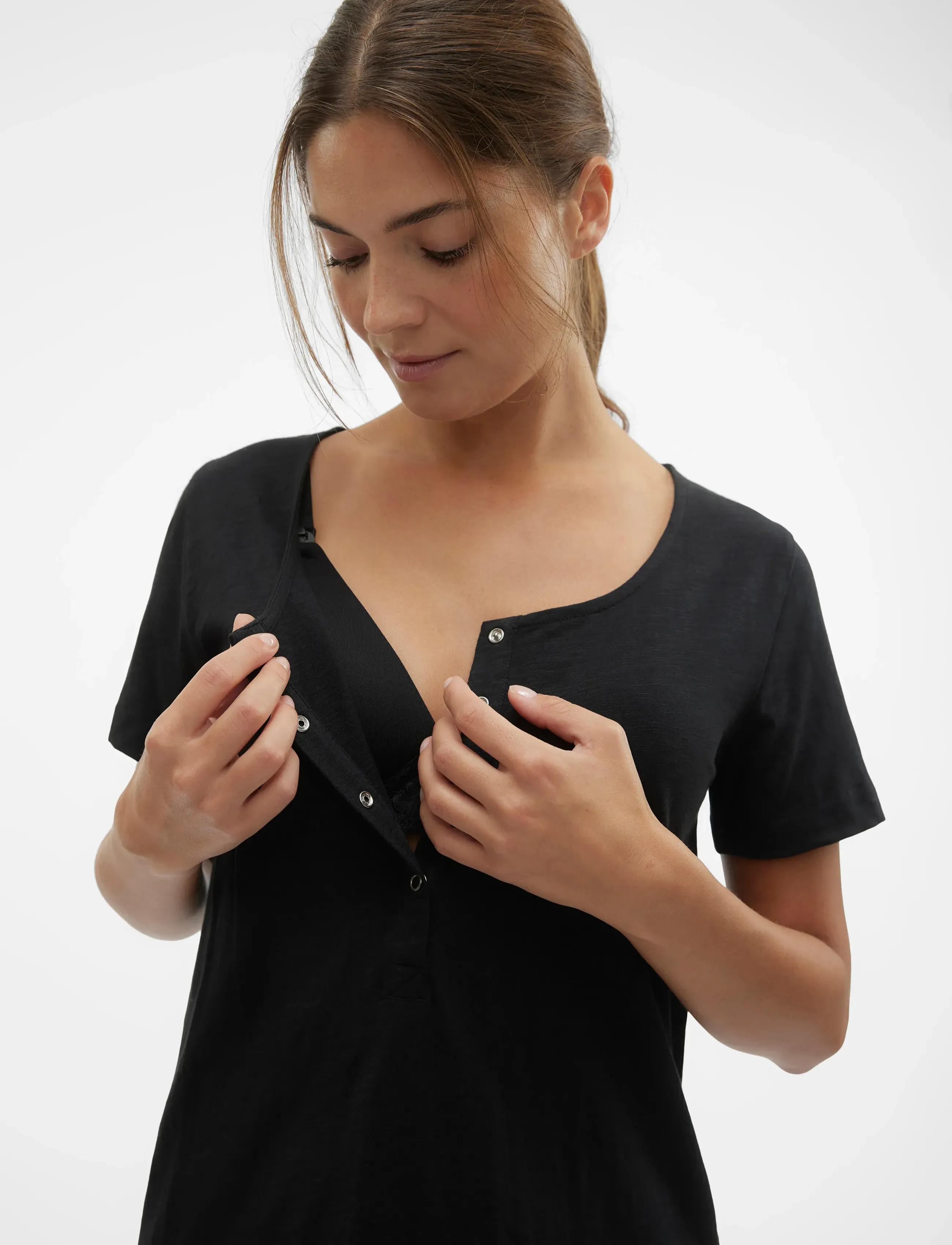 Mamalicious - MLMIRA SOLID JRS NIGHTGOWN 2F A. E. NOOS - die niedrigsten preise - black - 4