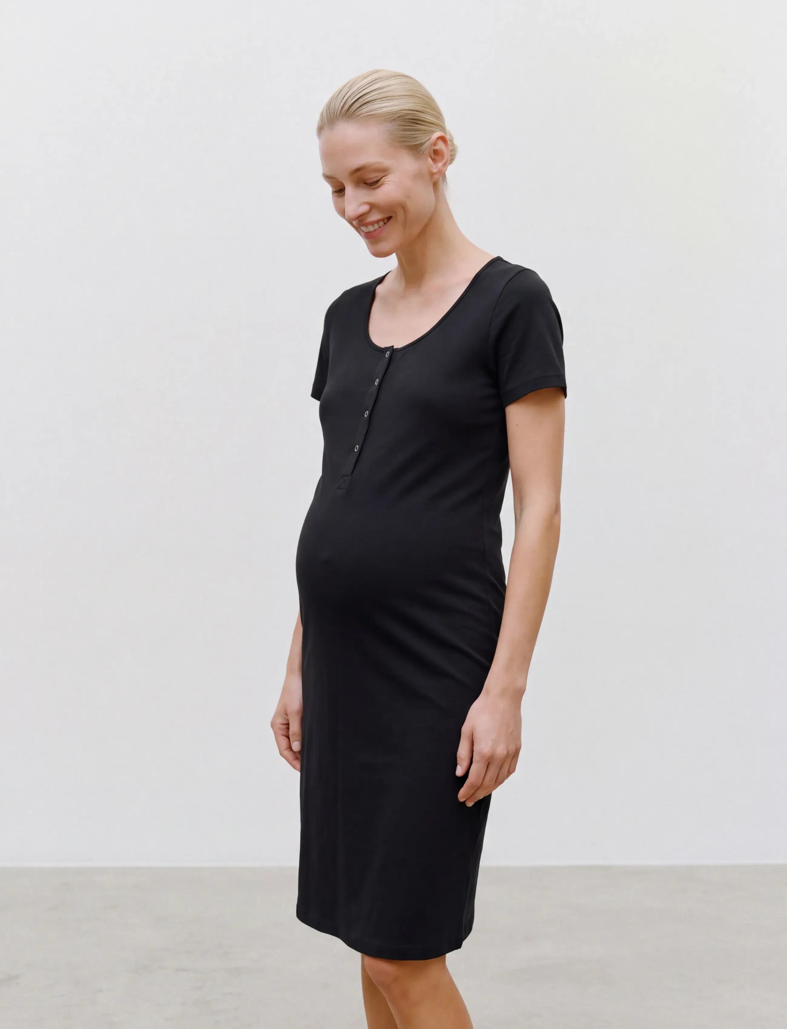Mamalicious - MLMIRA SOLID JRS NIGHTGOWN 2F A. E. NOOS - unterwäsche - black - 4