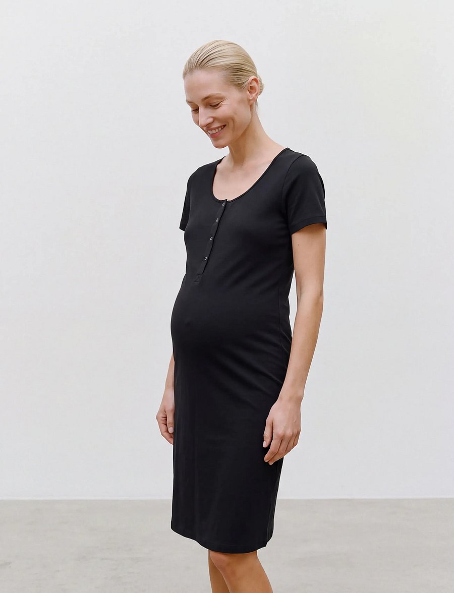 Mamalicious - MLMIRA SOLID JRS NIGHTGOWN 2F A. E. NOOS - unterwäsche - black - 4