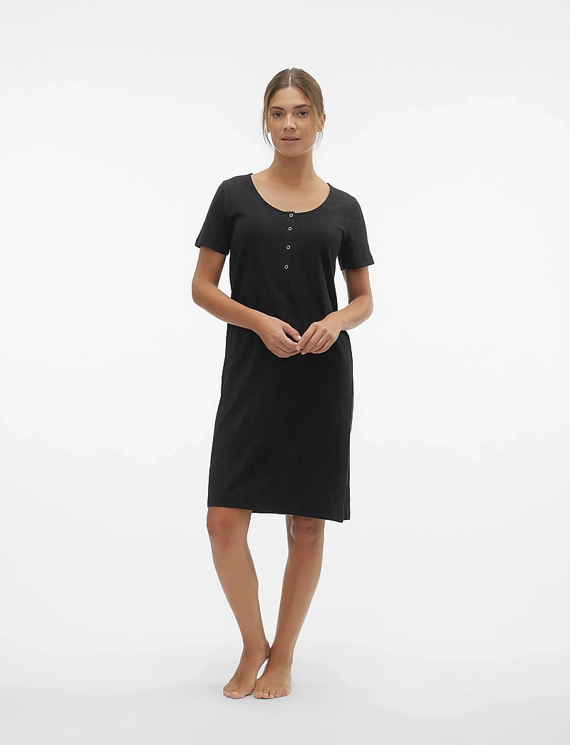 Mamalicious - MLMIRA SOLID JRS NIGHTGOWN 2F A. E. NOOS - underkläder - black - 5