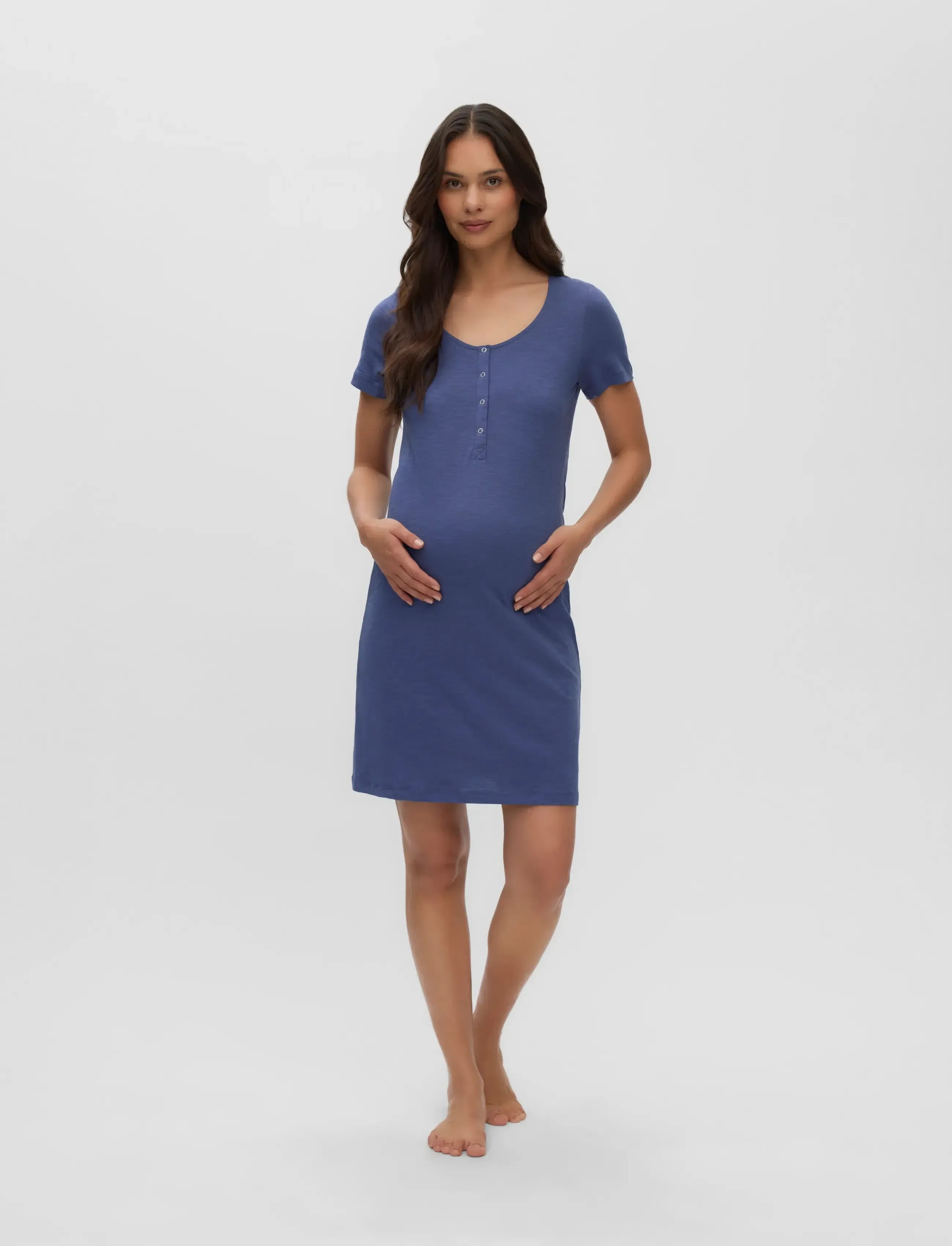 Mamalicious - MLMIRA SOLID JRS NIGHTGOWN 2F A. E. NOOS - lowest prices - blue indigo - 3