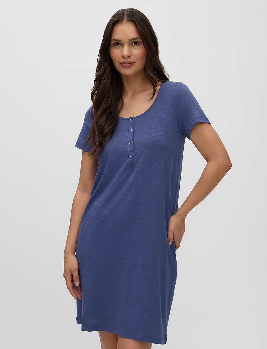 Mamalicious - MLMIRA SOLID JRS NIGHTGOWN 2F A. E. NOOS - kodu- ja ööriided - blue indigo - 4