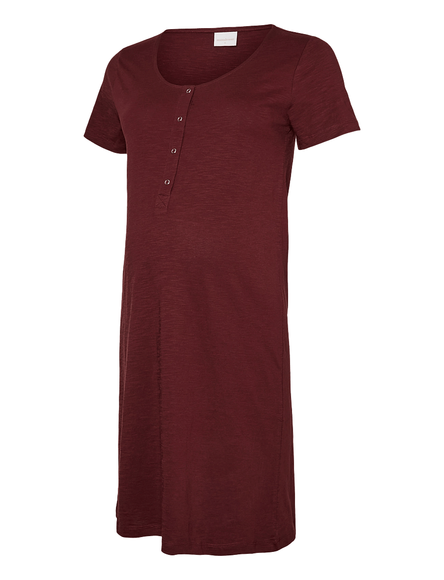 Mamalicious - MLMIRA SOLID JRS NIGHTGOWN 2F A. E. NOOS - kodu- ja ööriided - windsor wine - 1