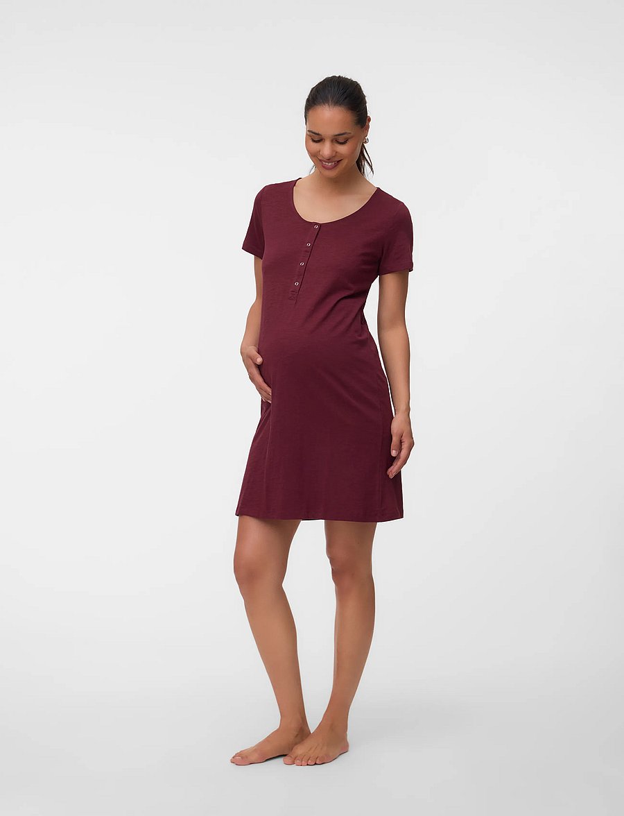 Mamalicious - MLMIRA SOLID JRS NIGHTGOWN 2F A. E. NOOS - kodu- ja ööriided - windsor wine - 3