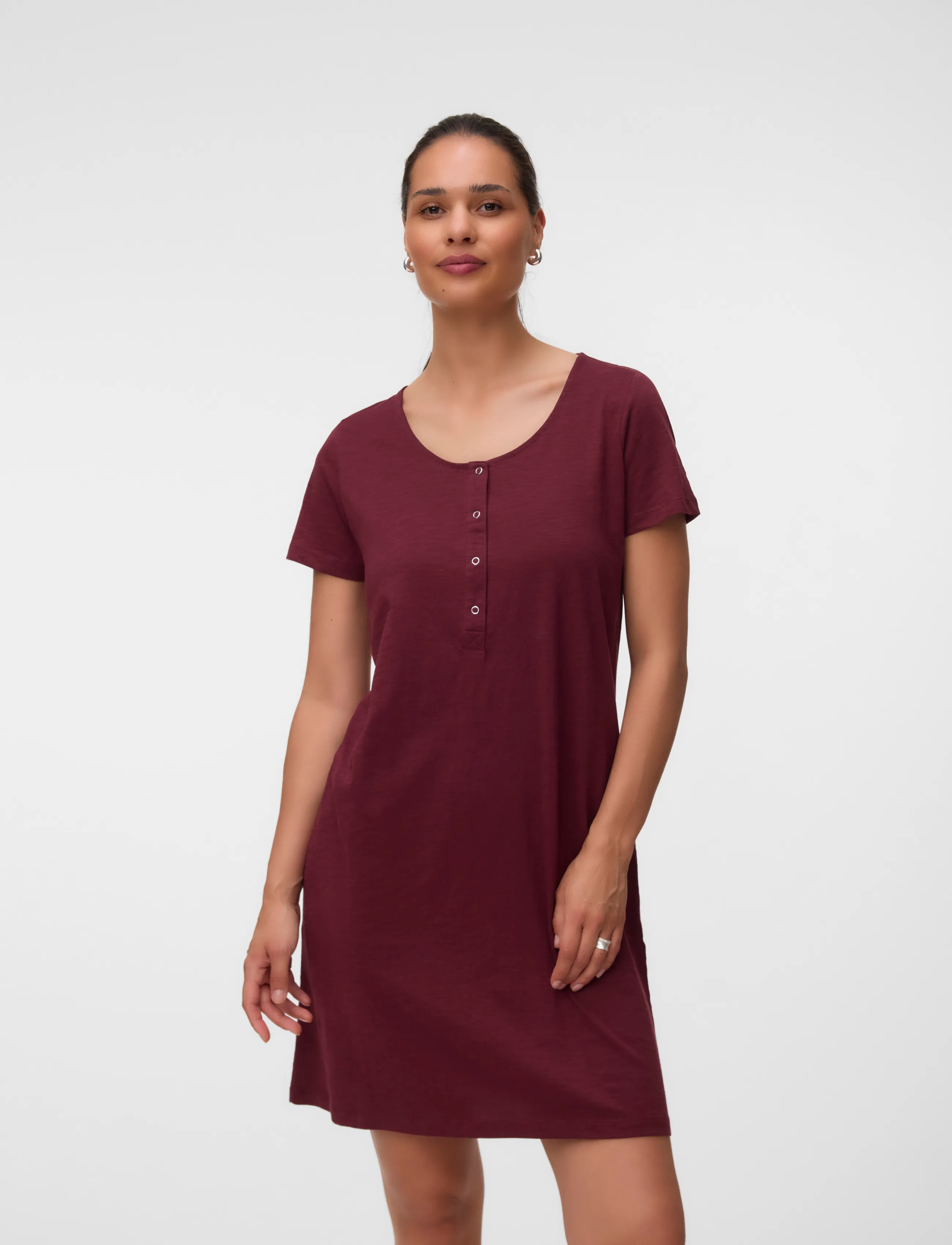 Mamalicious - MLMIRA SOLID JRS NIGHTGOWN 2F A. E. - undertøj - windsor wine - 4