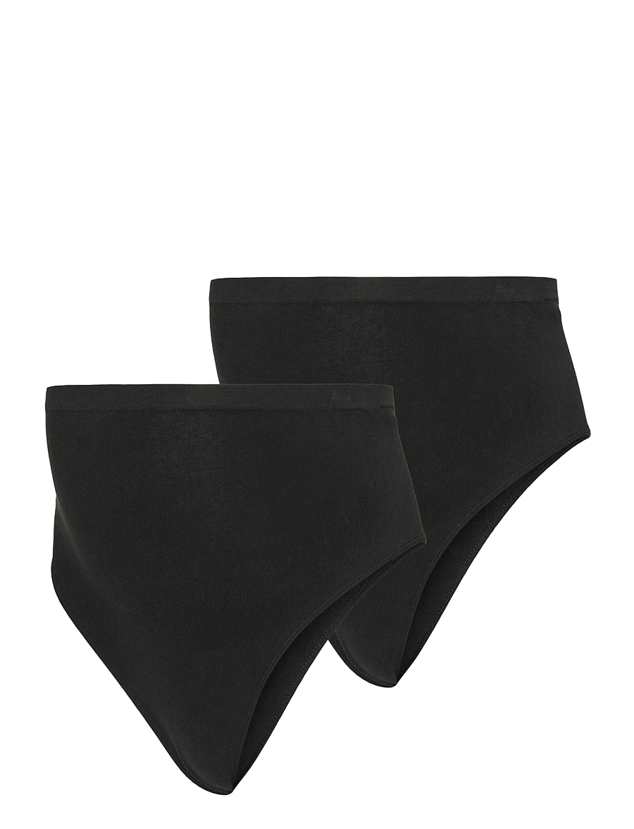 Mamalicious - MLHEAL COTTON G-STRING 2-P A. - aluspesu - black - 1