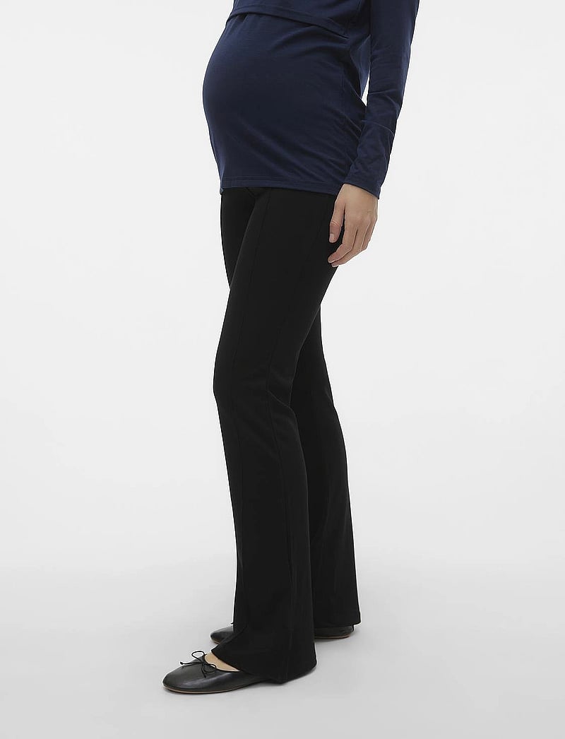 Mamalicious - MLLUNA JRS PINTUCK FLARE PANT A. NOOS - black - 0
