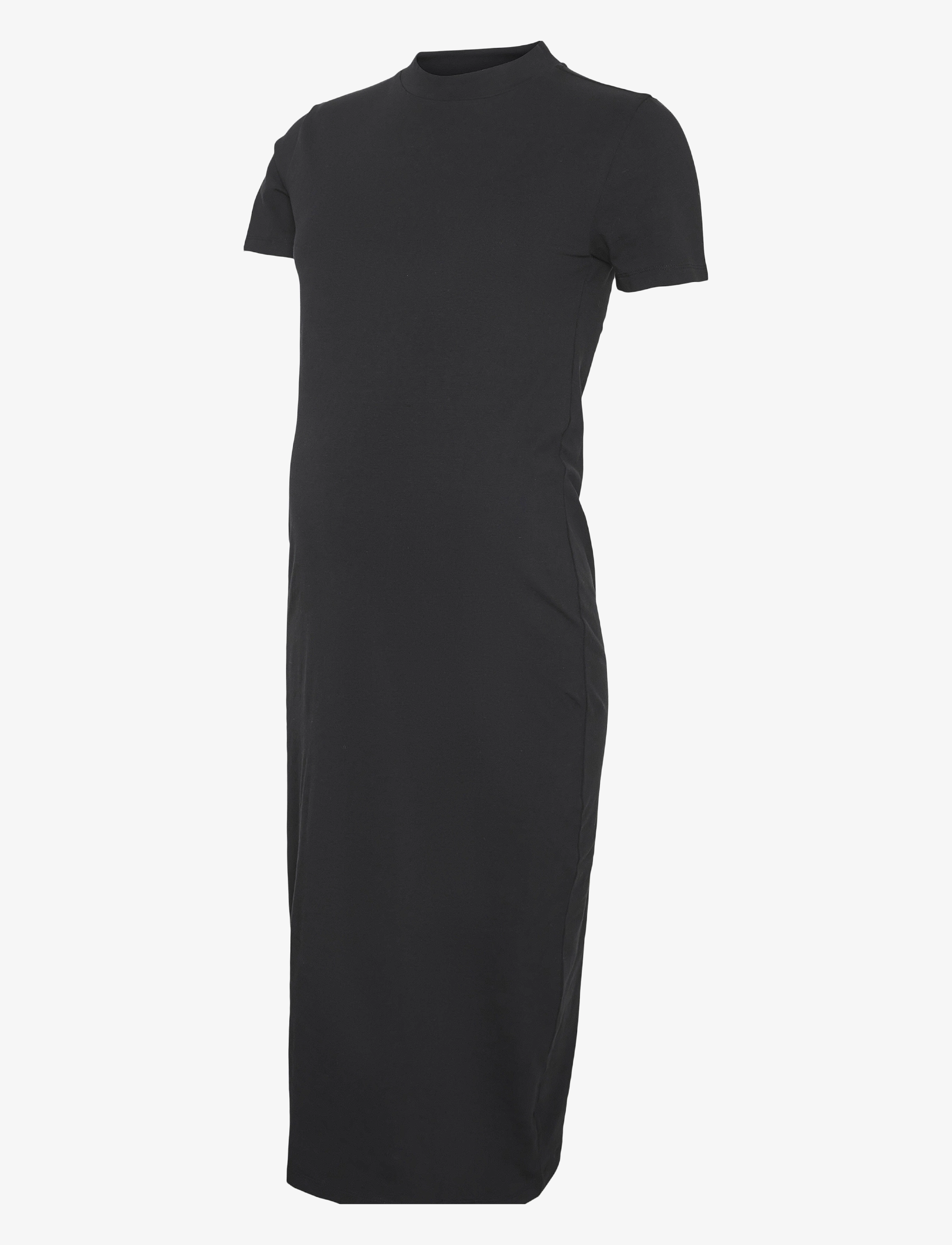 Mamalicious - MLEVA S/S JRS MIDI HIGH NECK DRESS NOOS - black - 1