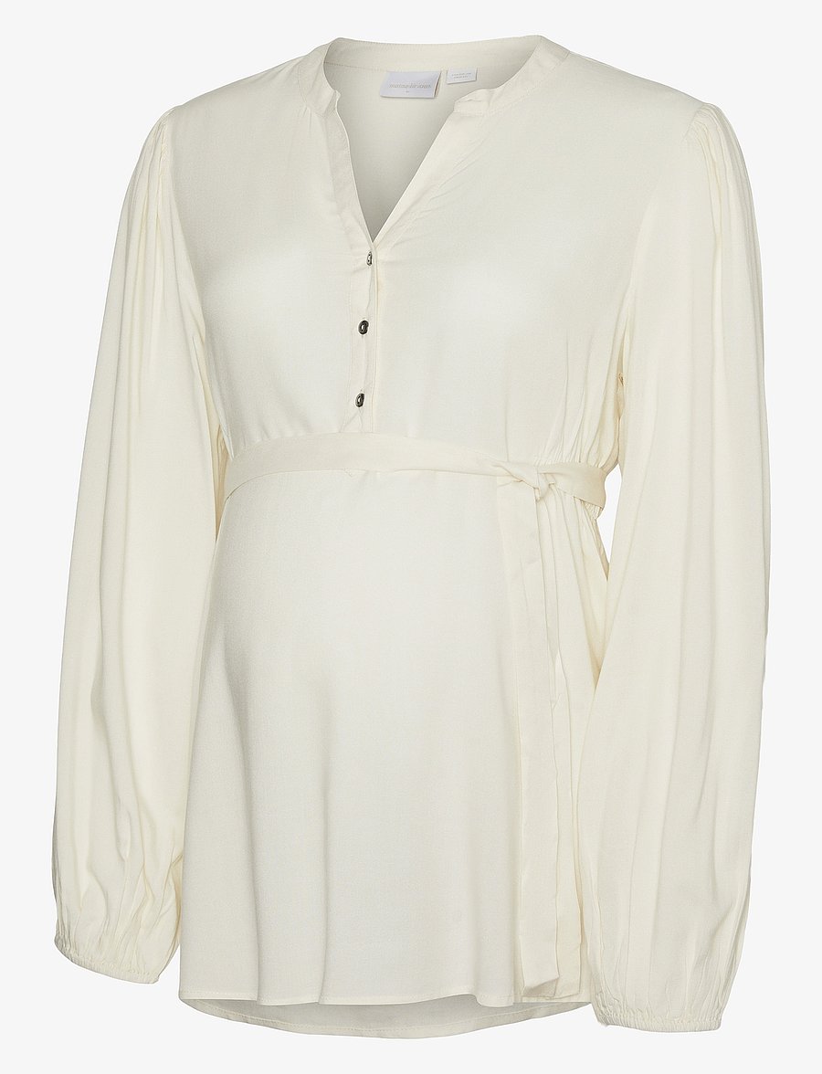 Mamalicious - MLMERCY LIA L/S WO TOP 2F NOOS - pikkade varrukatega pluusid - birch - 1