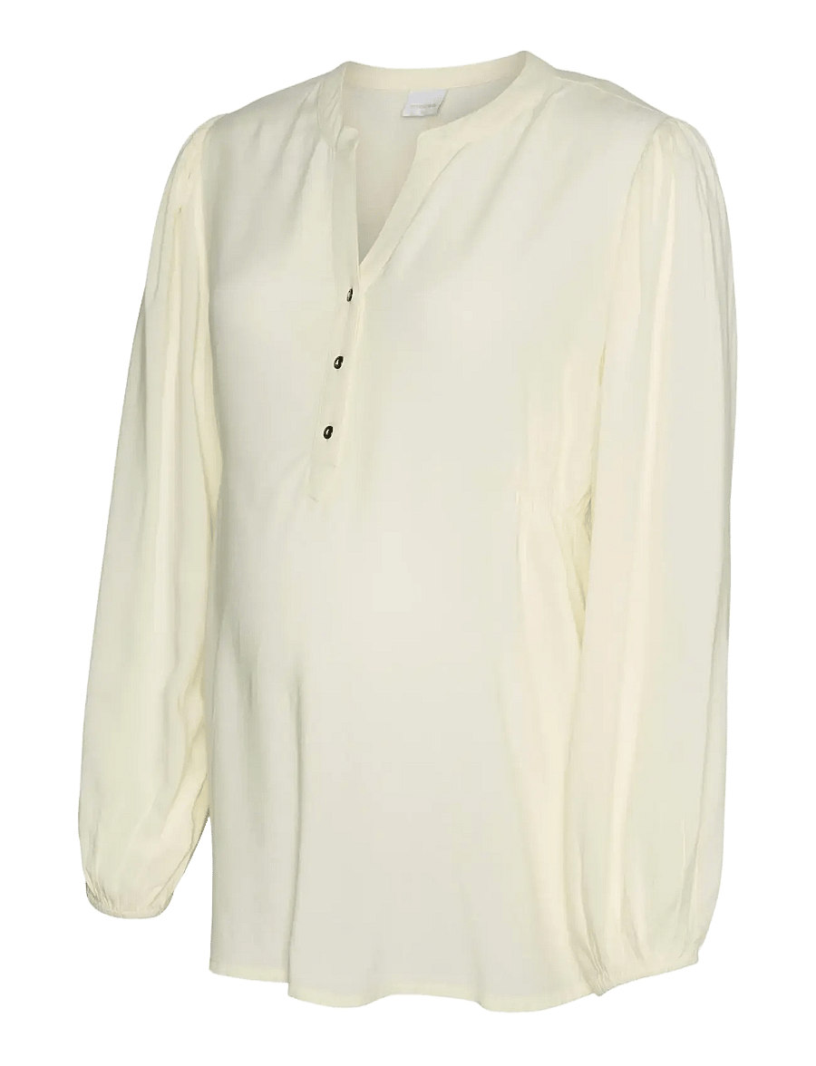 Mamalicious - MLMERCY LIA L/S WO TOP 2F NOOS - pikkade varrukatega pluusid - birch - 2