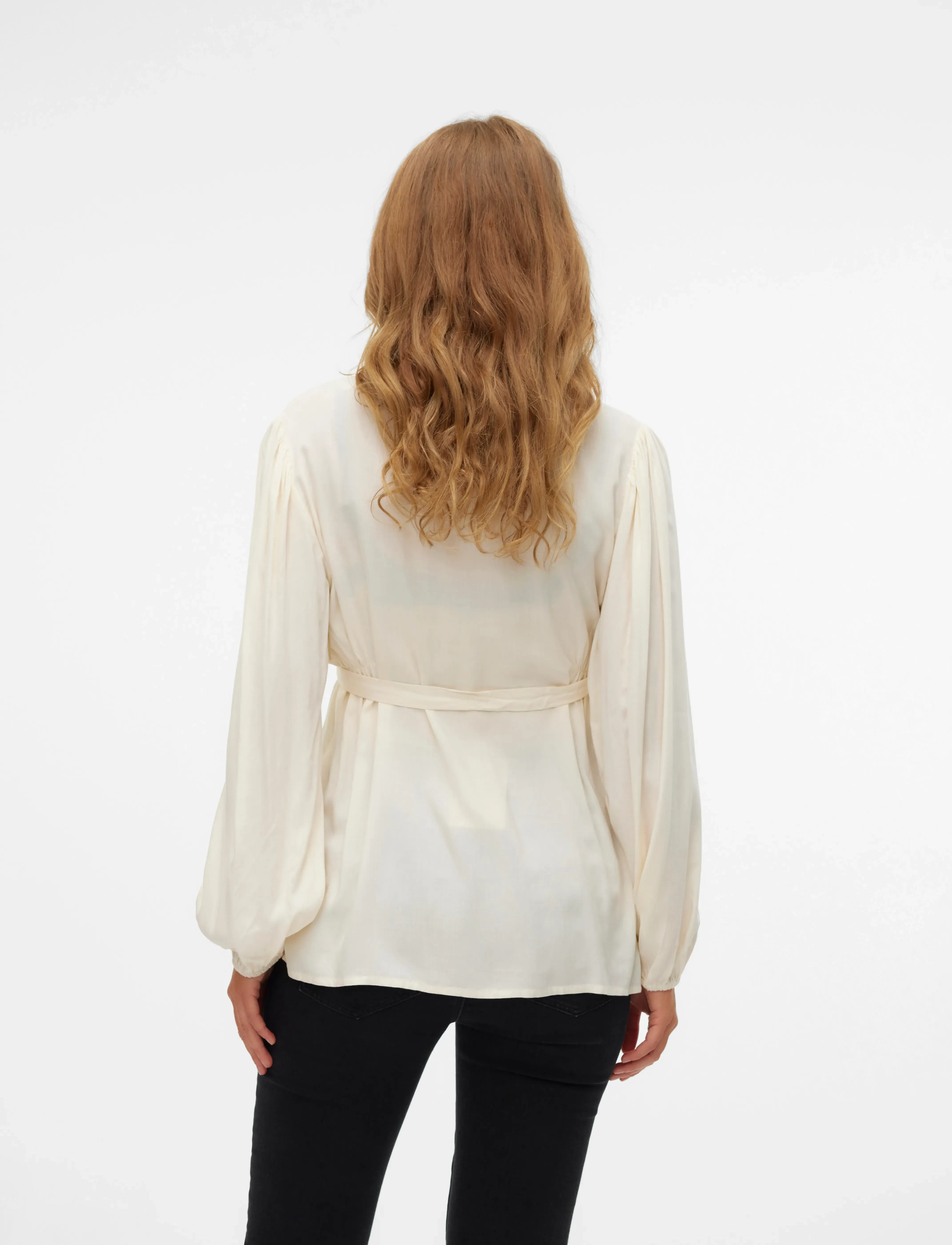 Mamalicious - MLMERCY LIA L/S WO TOP 2F NOOS - langærmede bluser - birch - 3