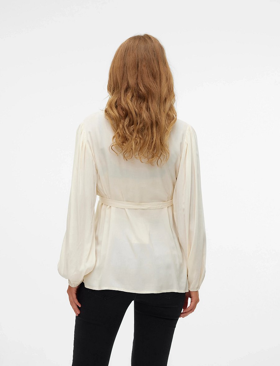Mamalicious - MLMERCY LIA L/S WO TOP 2F NOOS - pikkade varrukatega pluusid - birch - 3