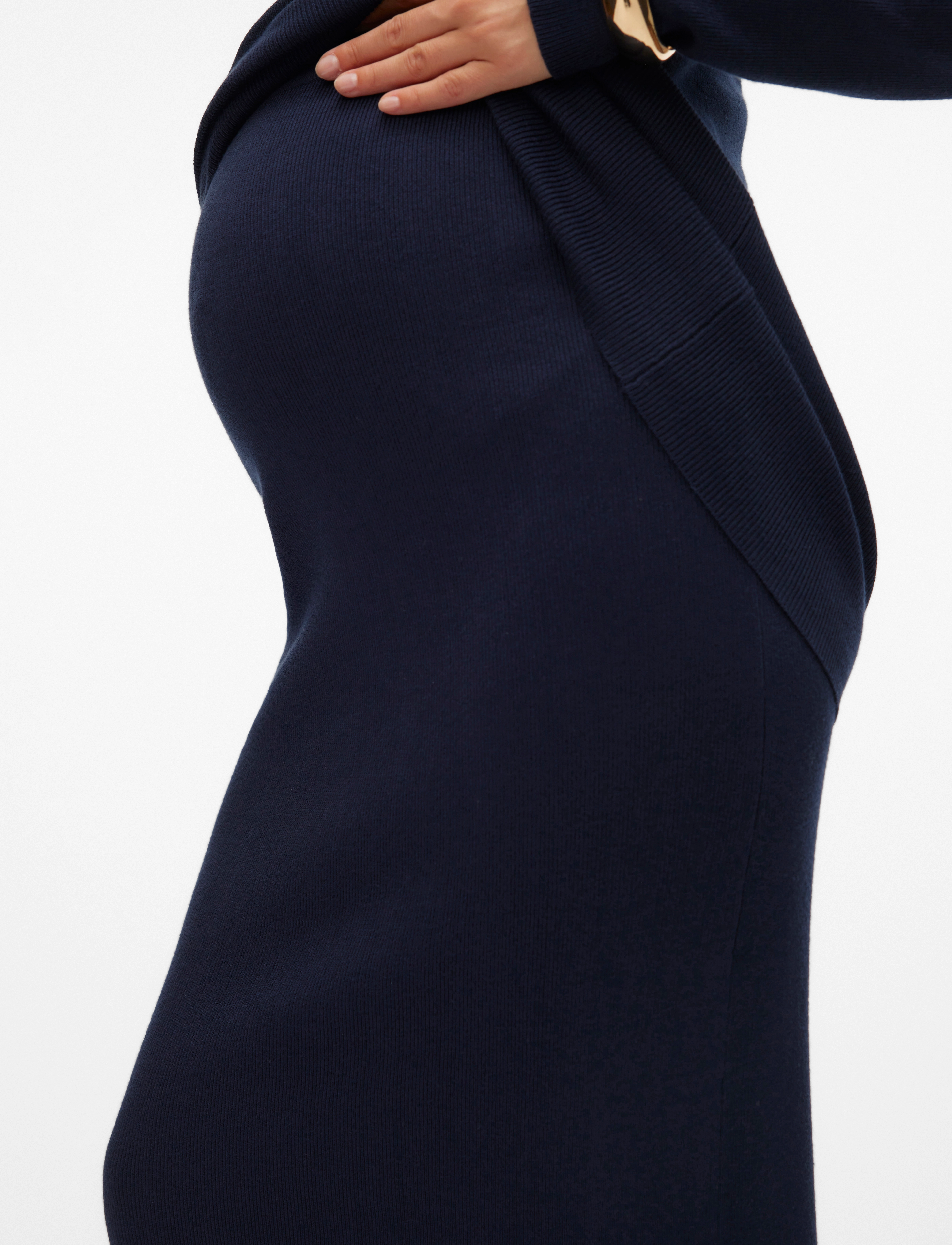 Mamalicious - MLJACINA KNIT MIDI SKIRT HW - navy blazer - 4