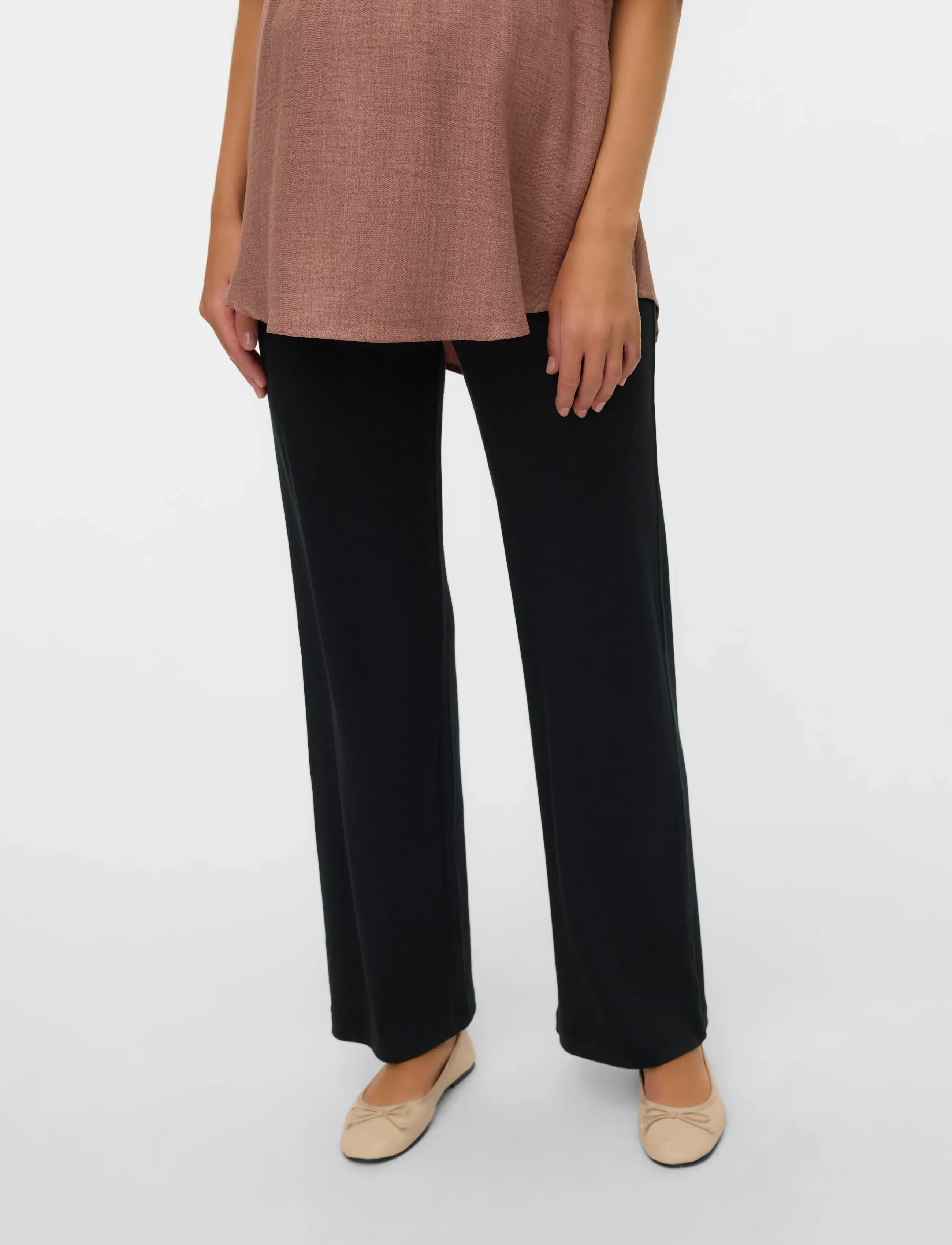 Mamalicious MLEMILY JRS HW RELAXED LEGGINGS NOOS - Kleidung - BLACK / black