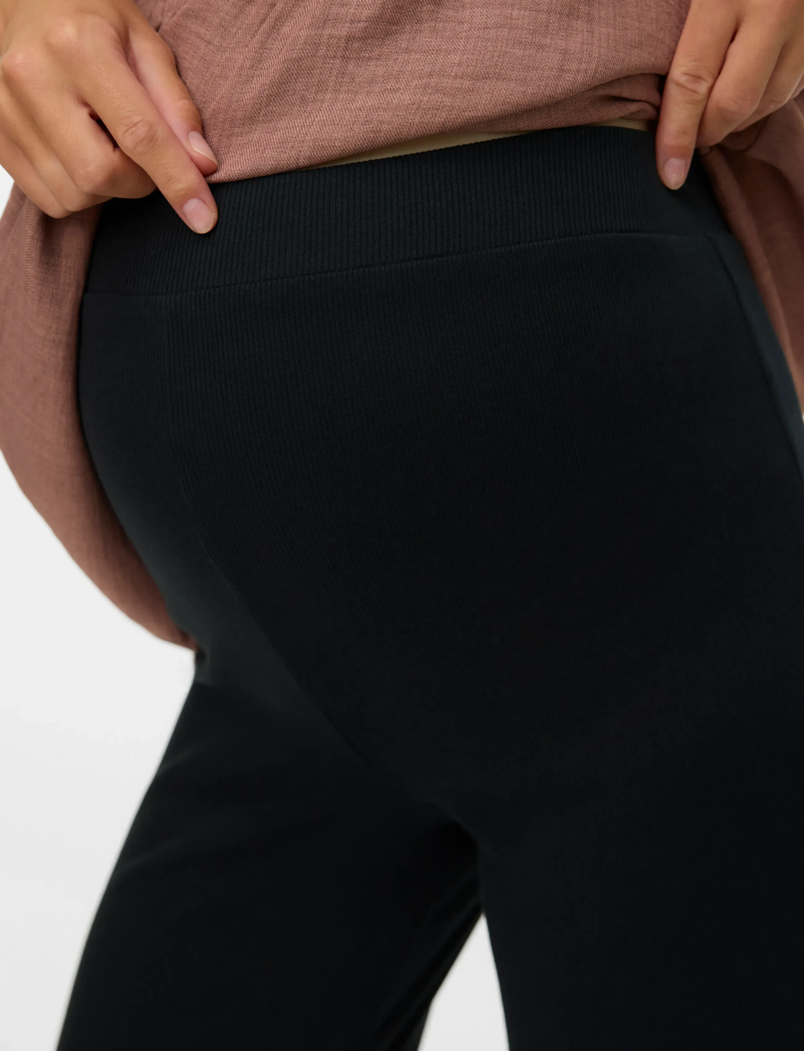 Mamalicious - MLEMILY JRS HW RELAXED LEGGINGS NOOS - bas - black - 4