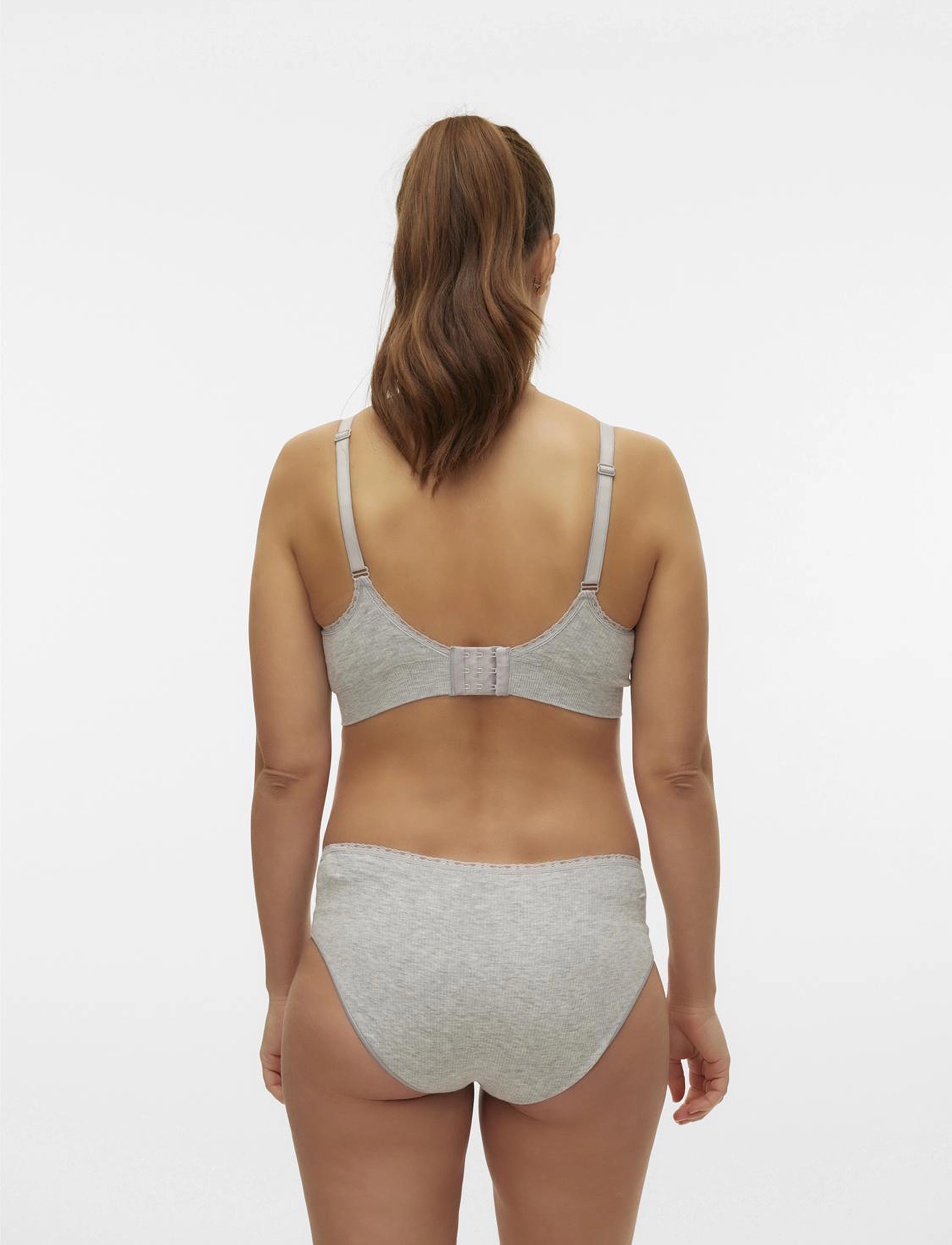 Mamalicious - MLMILU FEED ME BRA 2F - light grey melange - 4