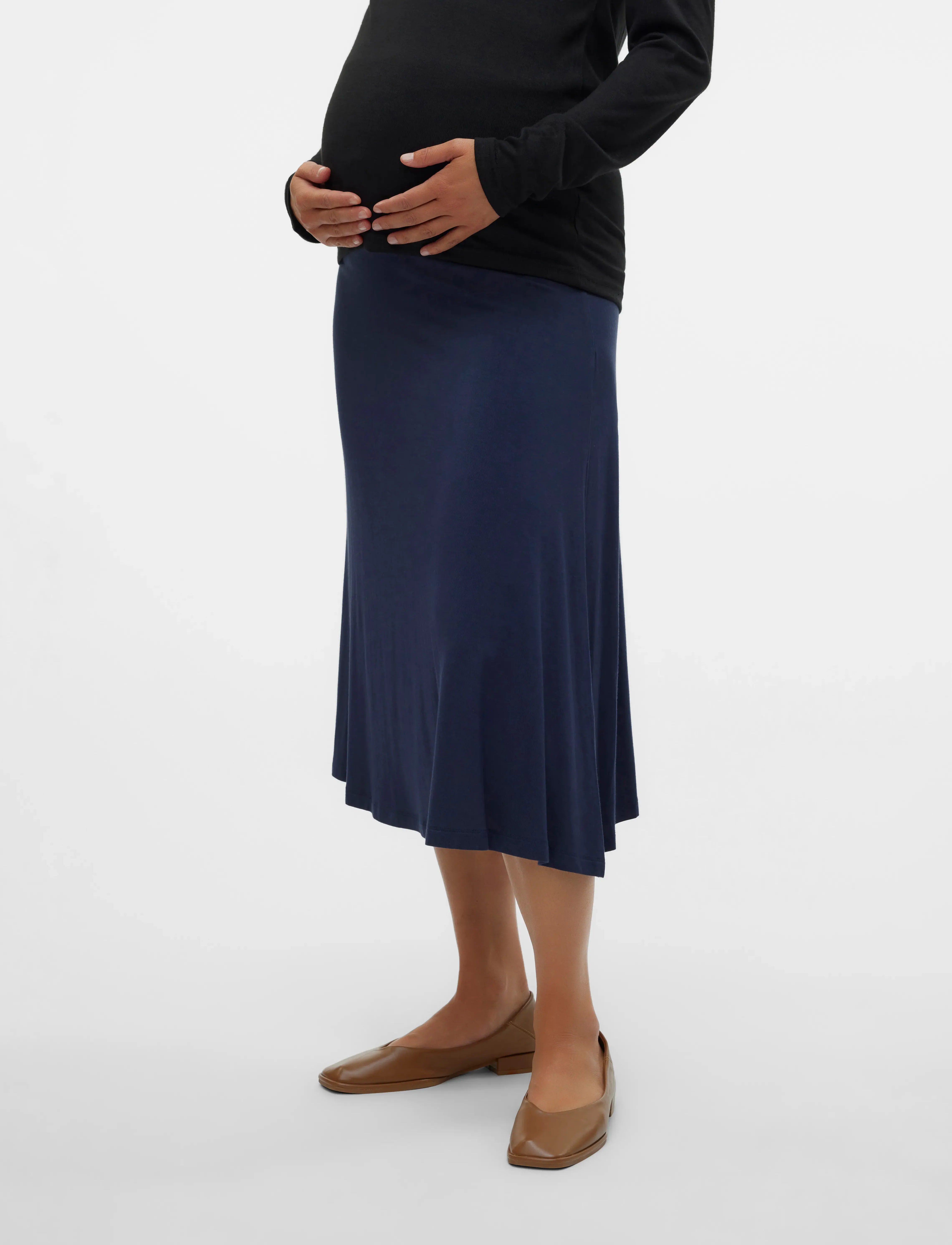 Mamalicious - MLALISON JRS A-LINE MIDI SKIRT - navy blazer - 4