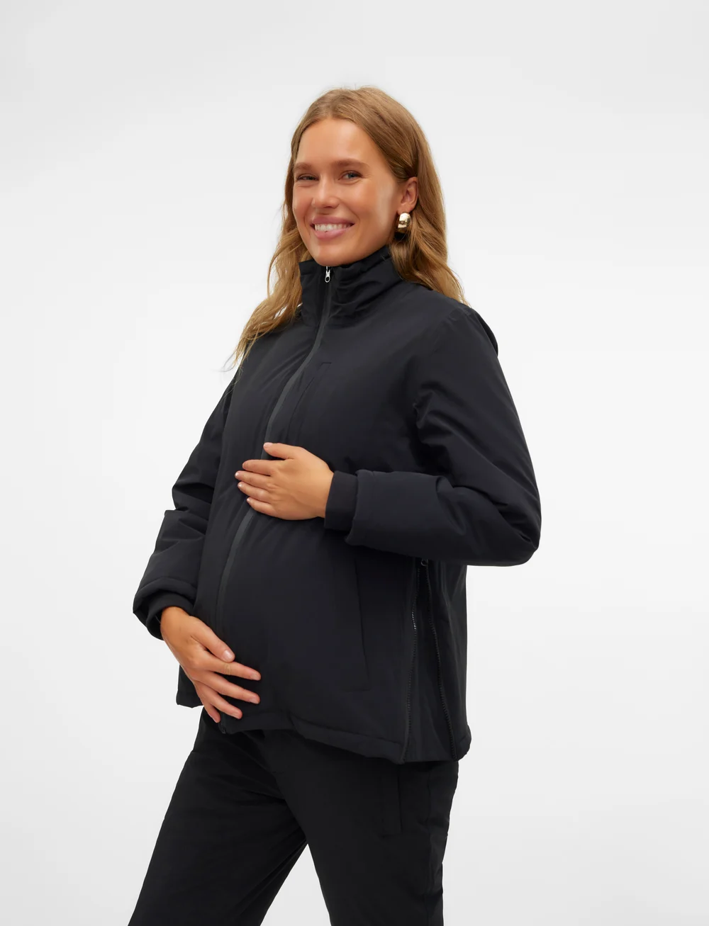 Mamalicious - MLBELLA 2IN1 ZIPPY SIDE JACKET - overdele - black - 0