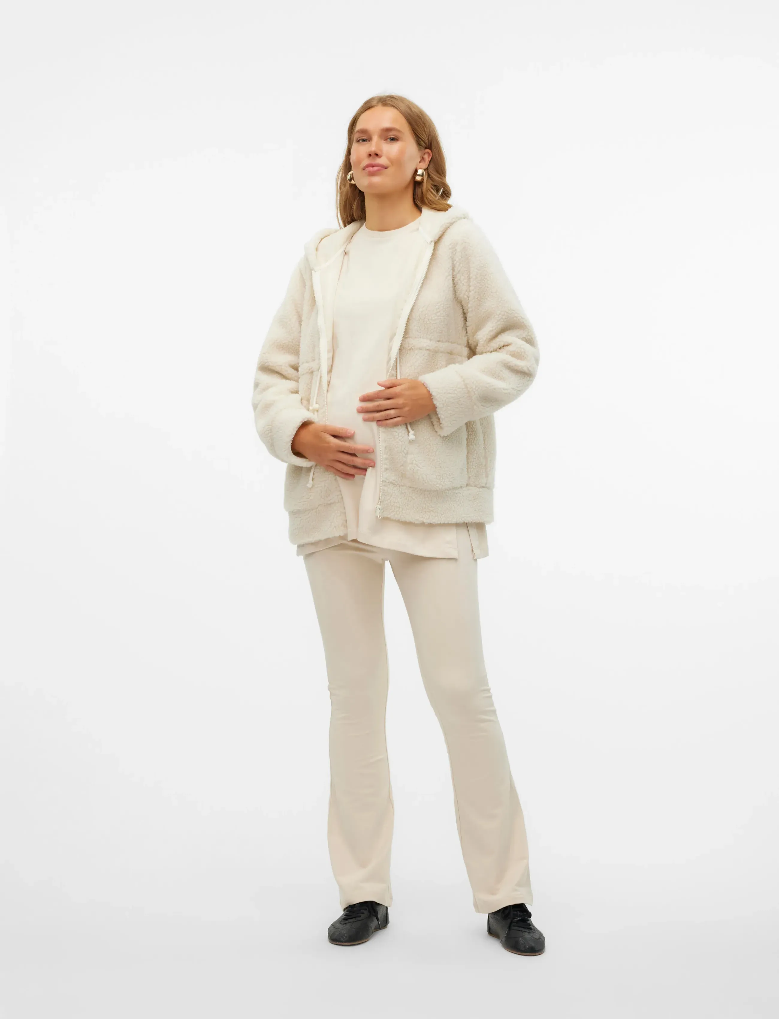 Mamalicious - MLRACHEL  3IN1 TEDDY JACKET NOOS - faux fur jakker - birch - 4