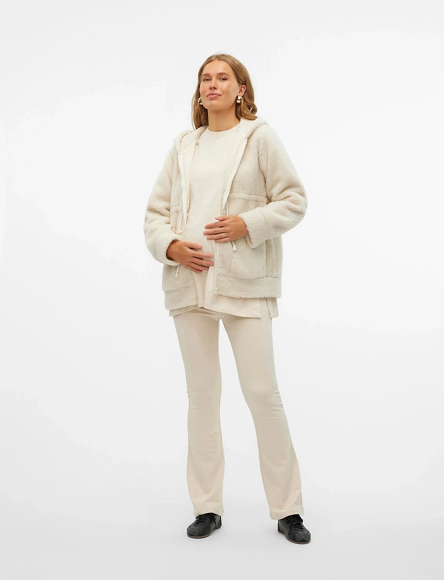 Mamalicious - MLRACHEL 3IN1 TEDDY JACKET NOOS - faux fur jakker - birch - 4