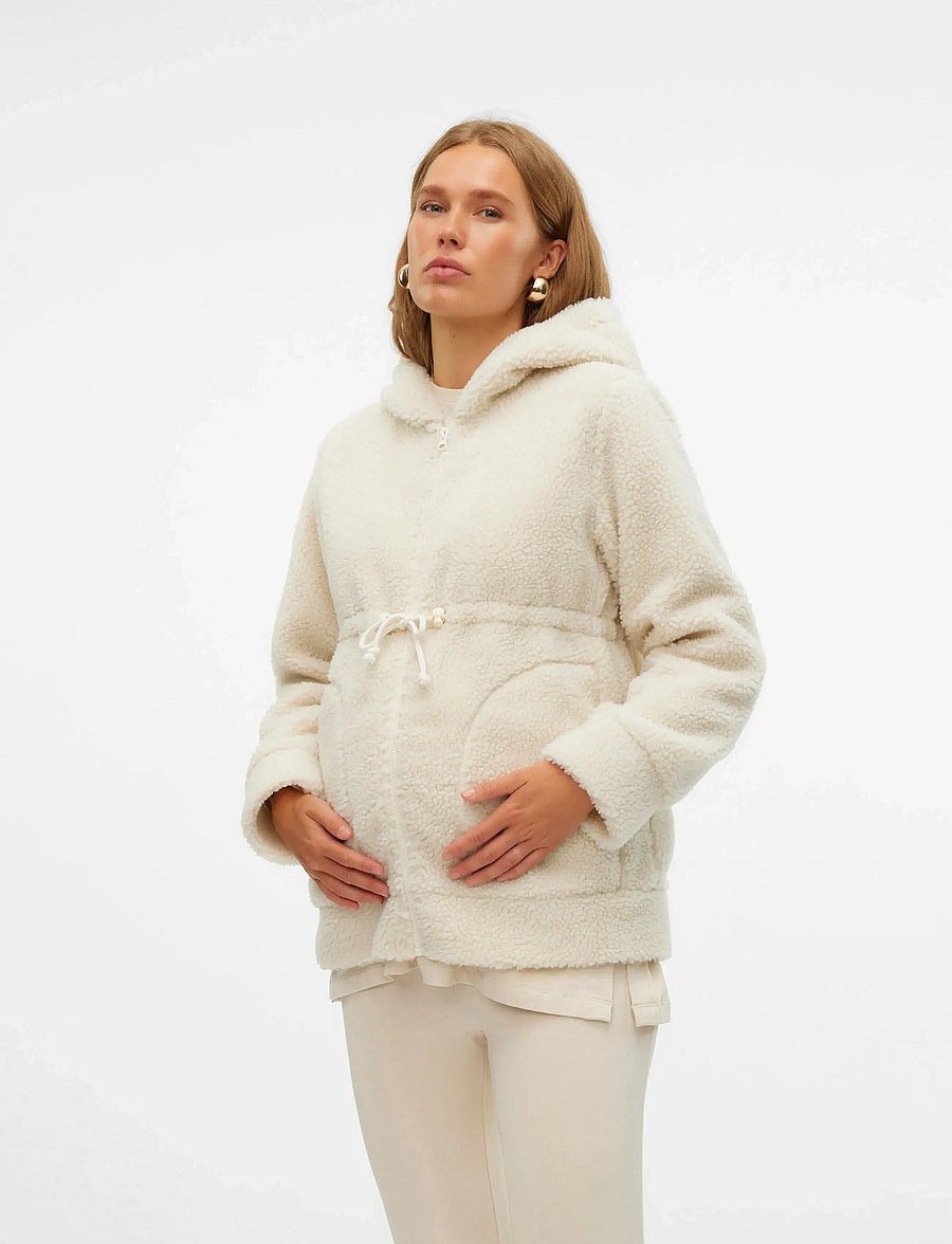 Mamalicious - MLRACHEL 3IN1 TEDDY JACKET NOOS - faux fur jakker - birch - 5