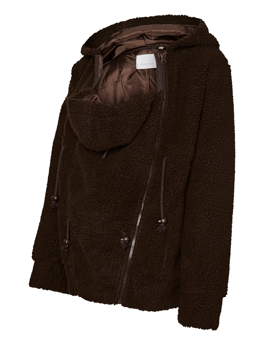 Mamalicious - MLRACHEL 3IN1 TEDDY JACKET NOOS - faux fur jakker - hot fudge - 1