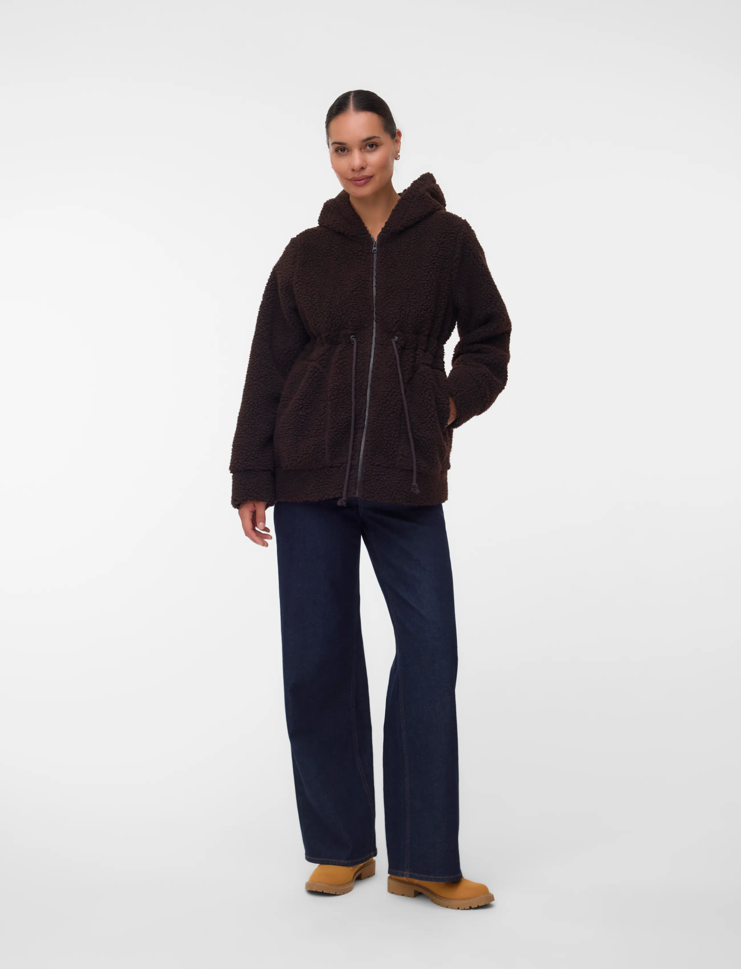 Mamalicious - MLRACHEL  3IN1 TEDDY JACKET NOOS - faux fur jakker - hot fudge - 3