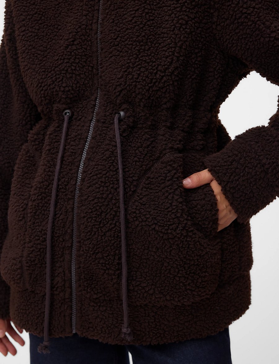 Mamalicious - MLRACHEL 3IN1 TEDDY JACKET NOOS - faux fur jakker - hot fudge - 4