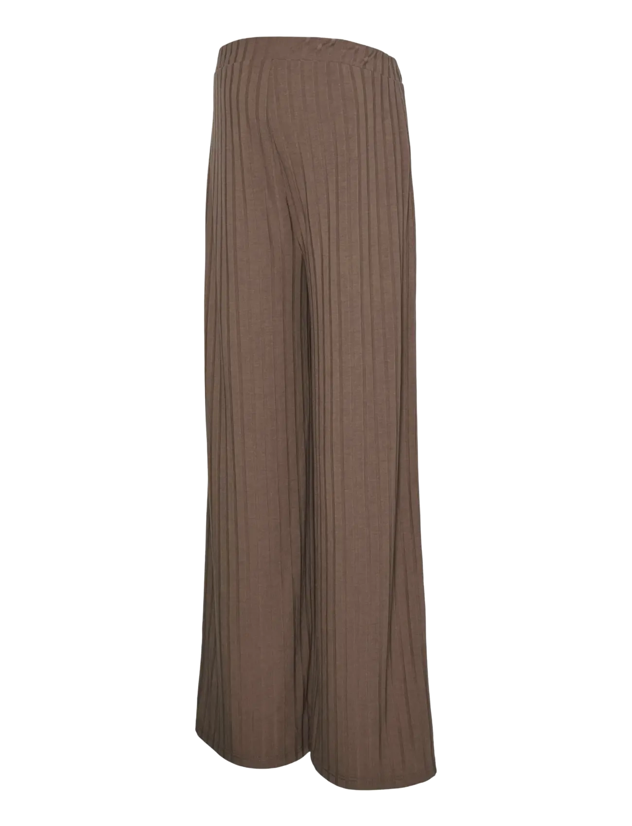 Mamalicious MLLUCY WIDE RIB JRS PANTS HW NOOS - Riided - WALNUT / brown