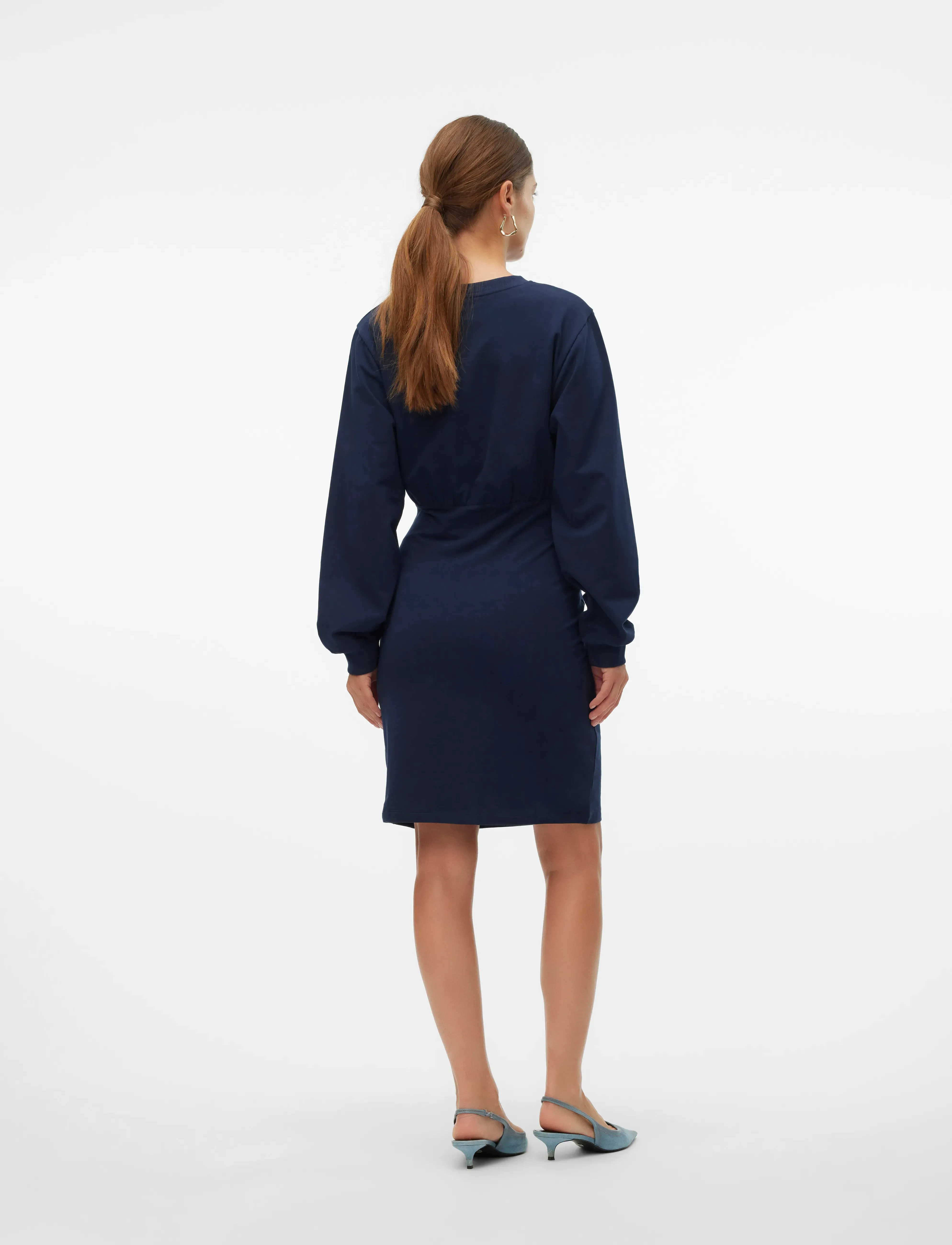 Mamalicious - MLSINE LS SWEAT ABK DRESS - navy blazer - 4