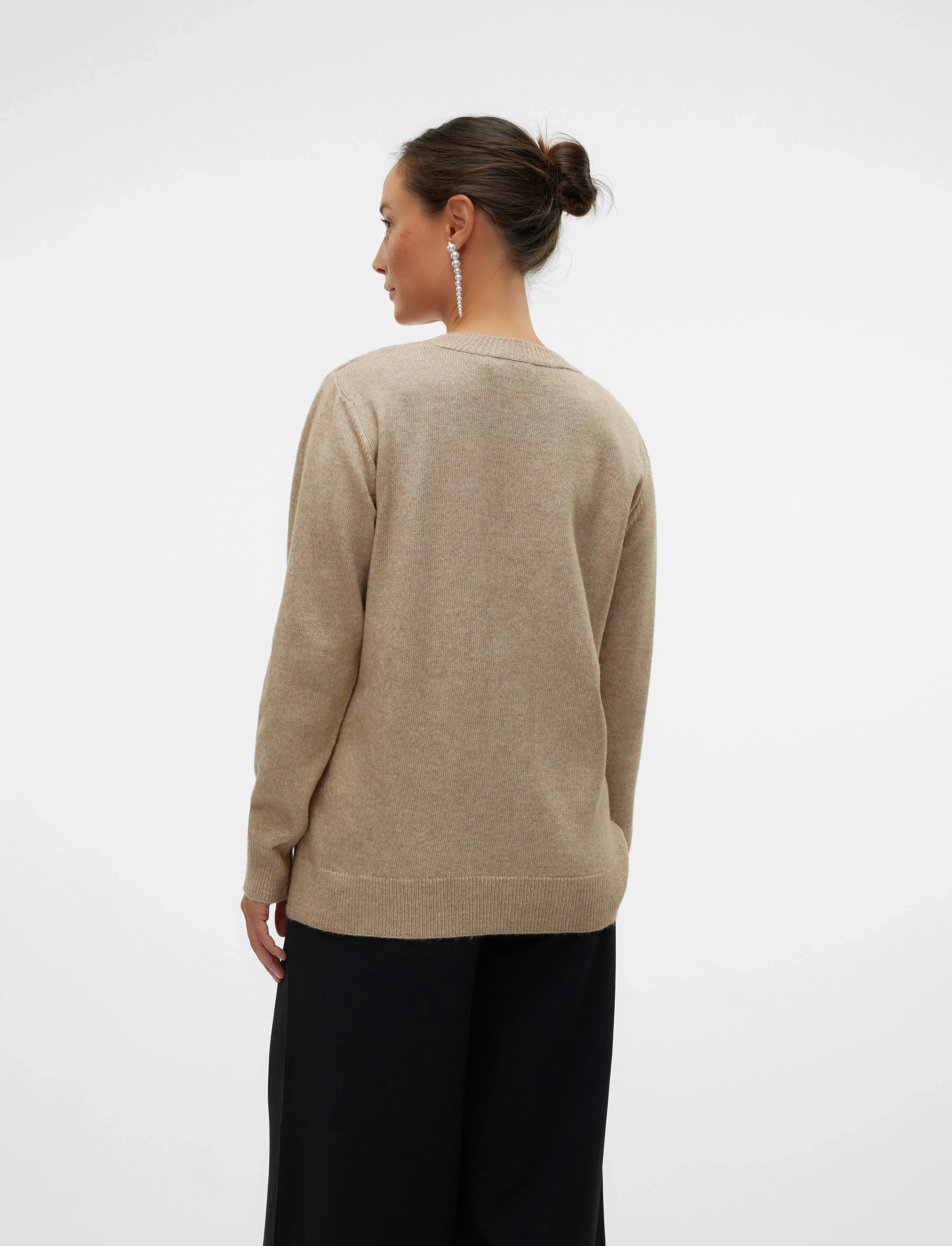 Mamalicious - MLNEWANNE IRIS L/S KNIT TOP 2F NOOS - die niedrigsten preise - natural melange - 2
