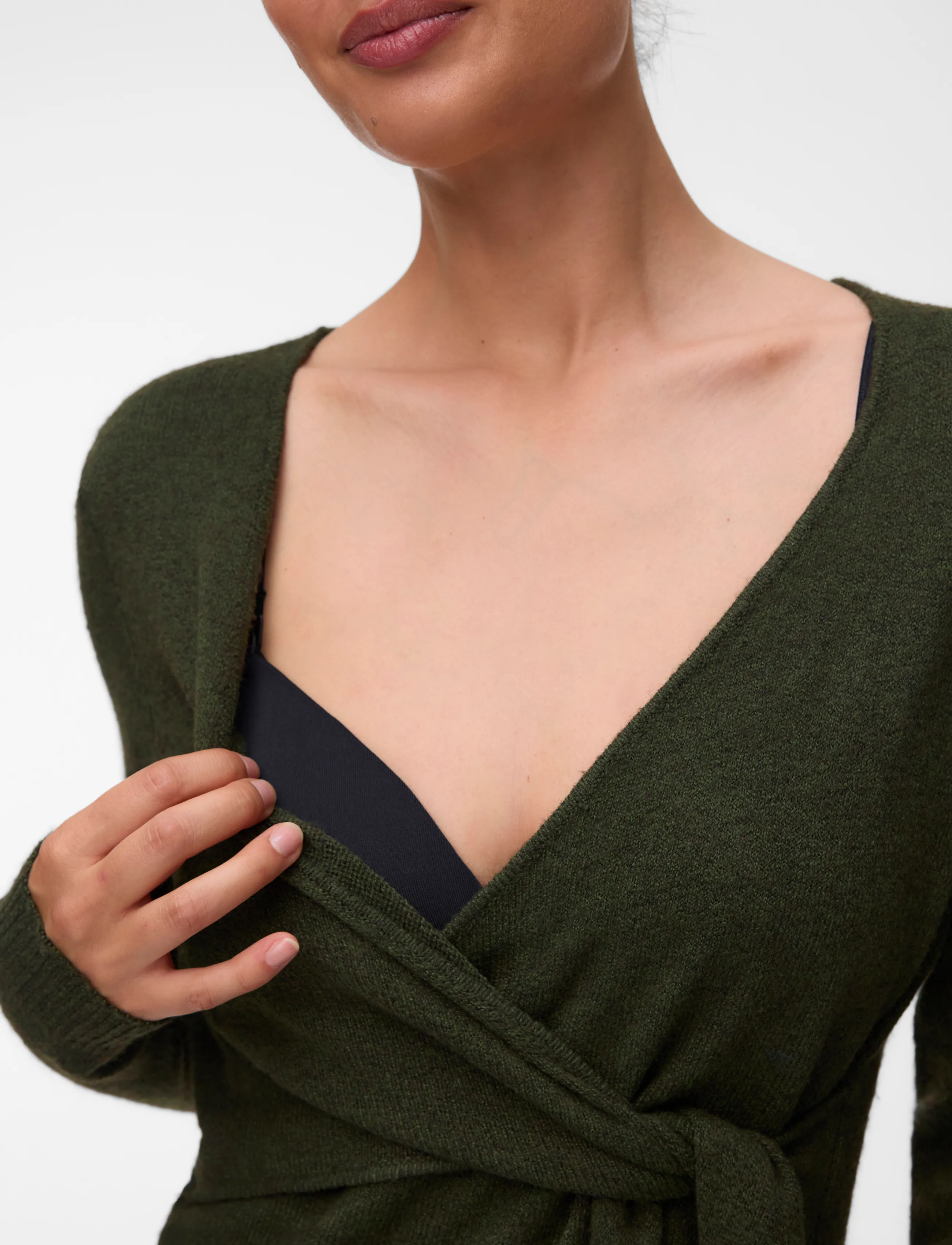 Mamalicious - MLFIE TESS L/S KNIT MIDI DRESS 2F - forest night - 5